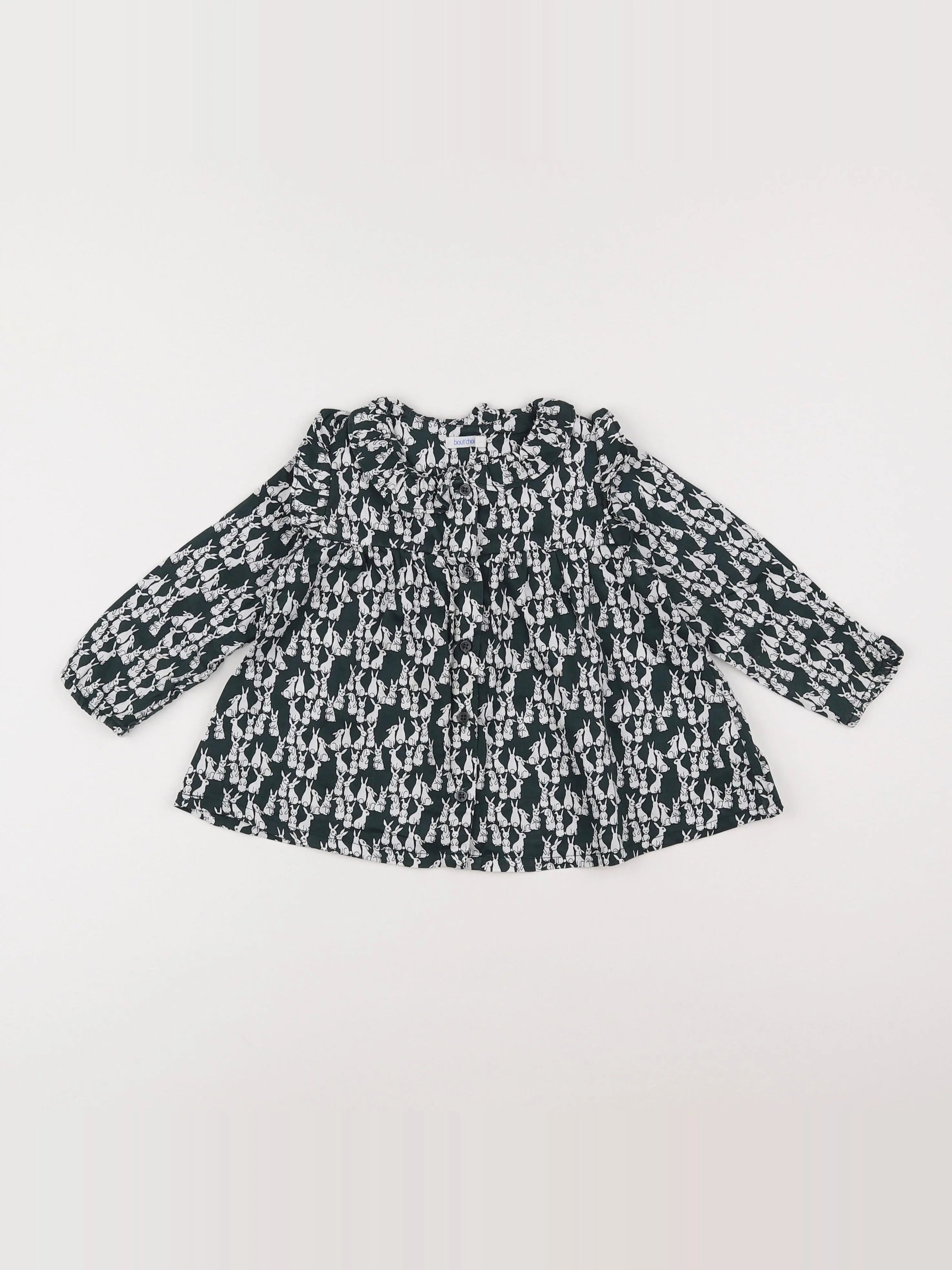 Boutchou - blouse vert - 18 mois