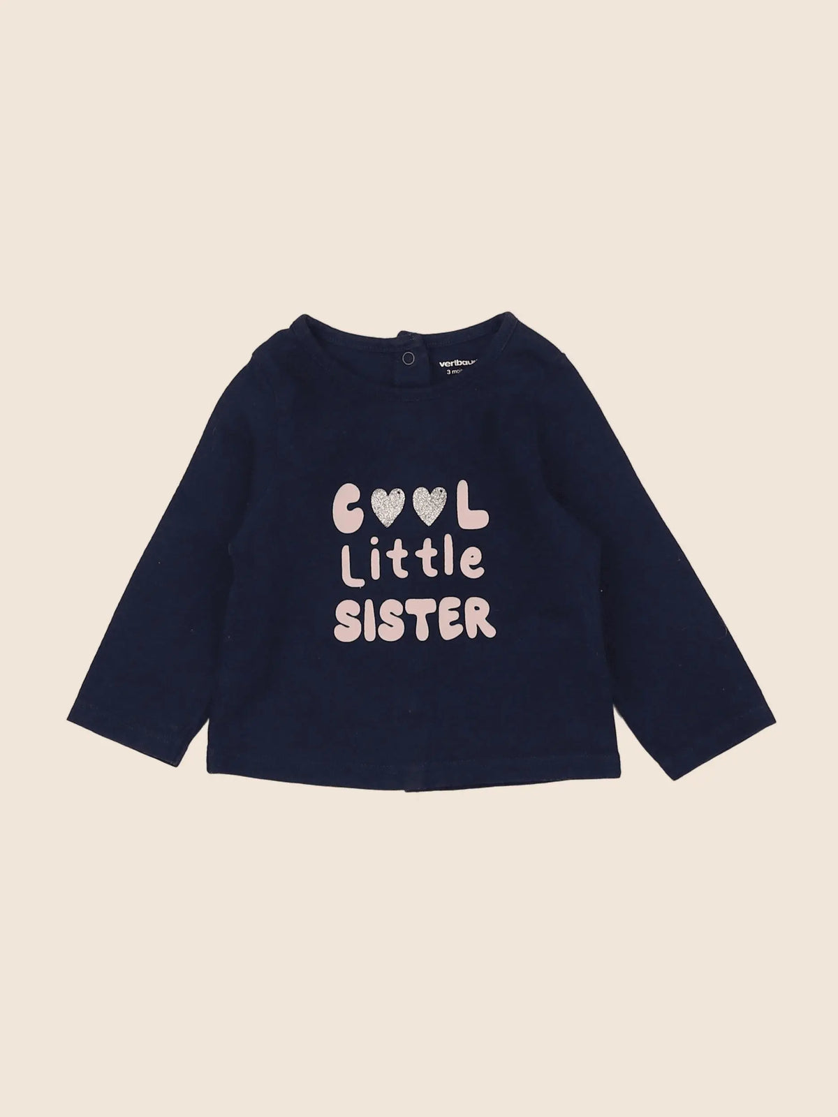 Vertbaudet - tee-shirt bleu - 3 mois