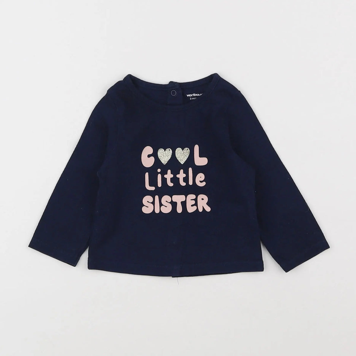 Vertbaudet - tee-shirt bleu - 3 mois