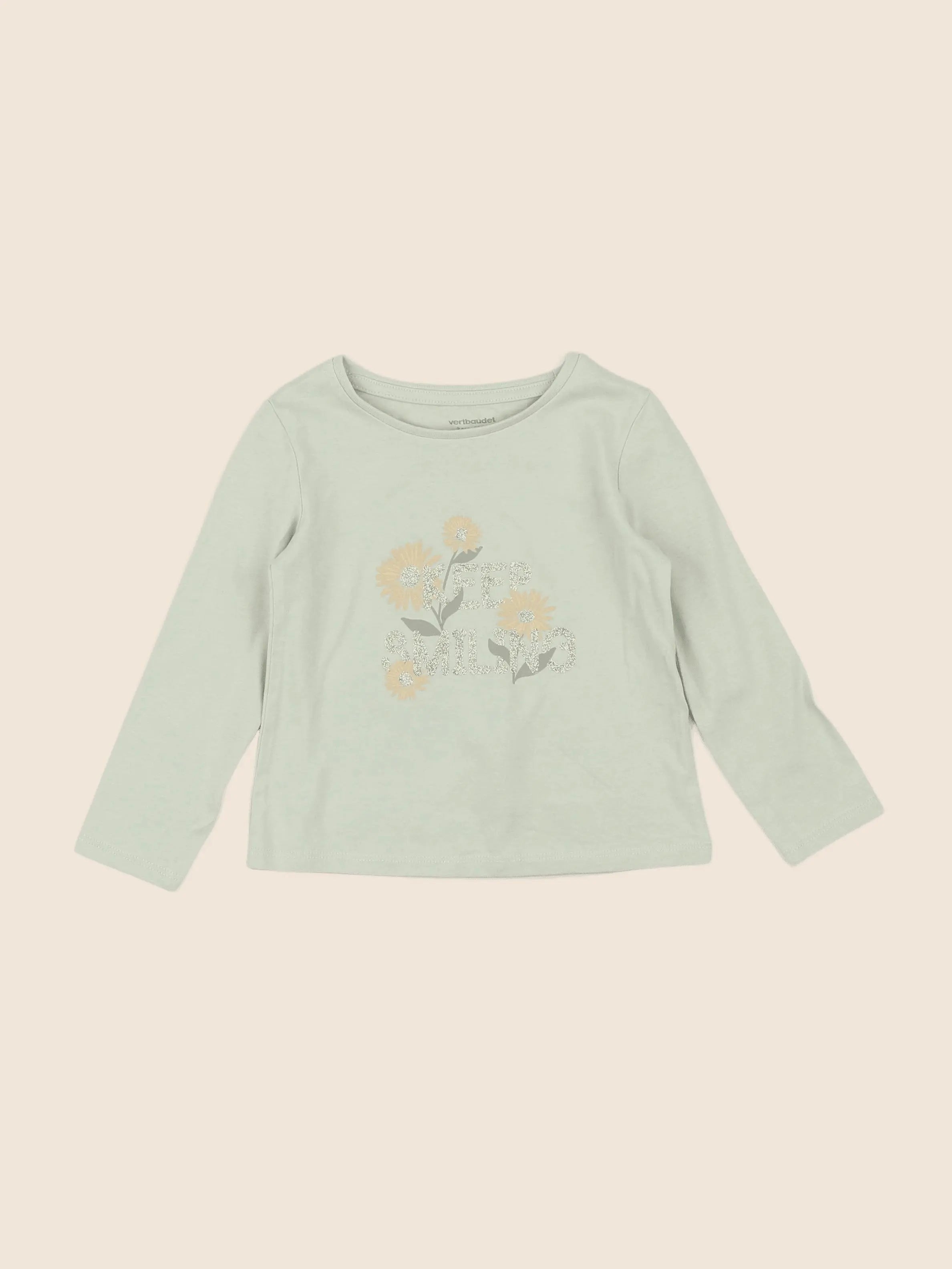 Vertbaudet - tee-shirt vert - 2 ans