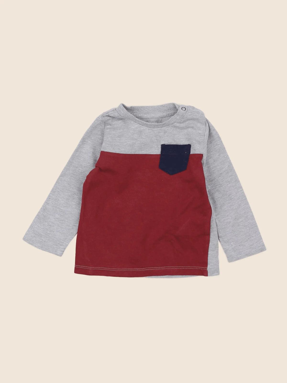 Vertbaudet - tee-shirt rouge - 9 mois