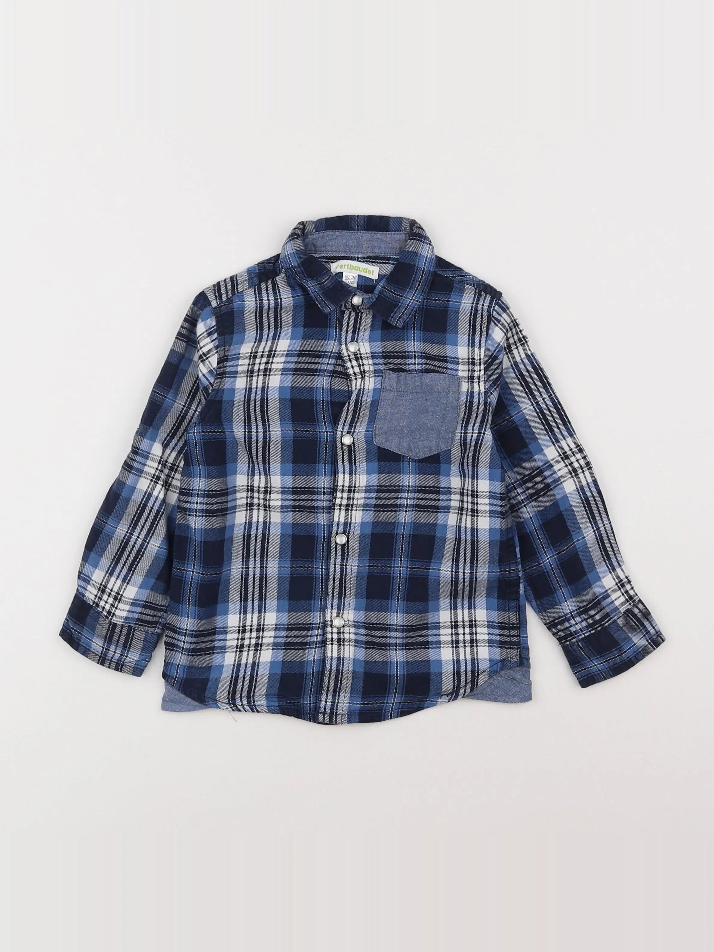 Vertbaudet - chemise bleu - 4 ans