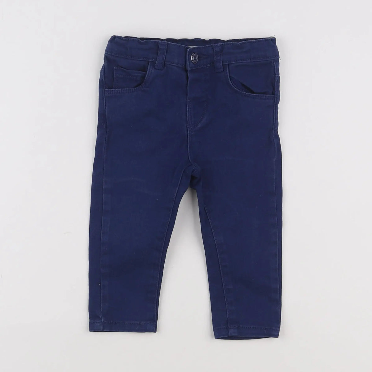 Vertbaudet - pantalon bleu - 12 mois