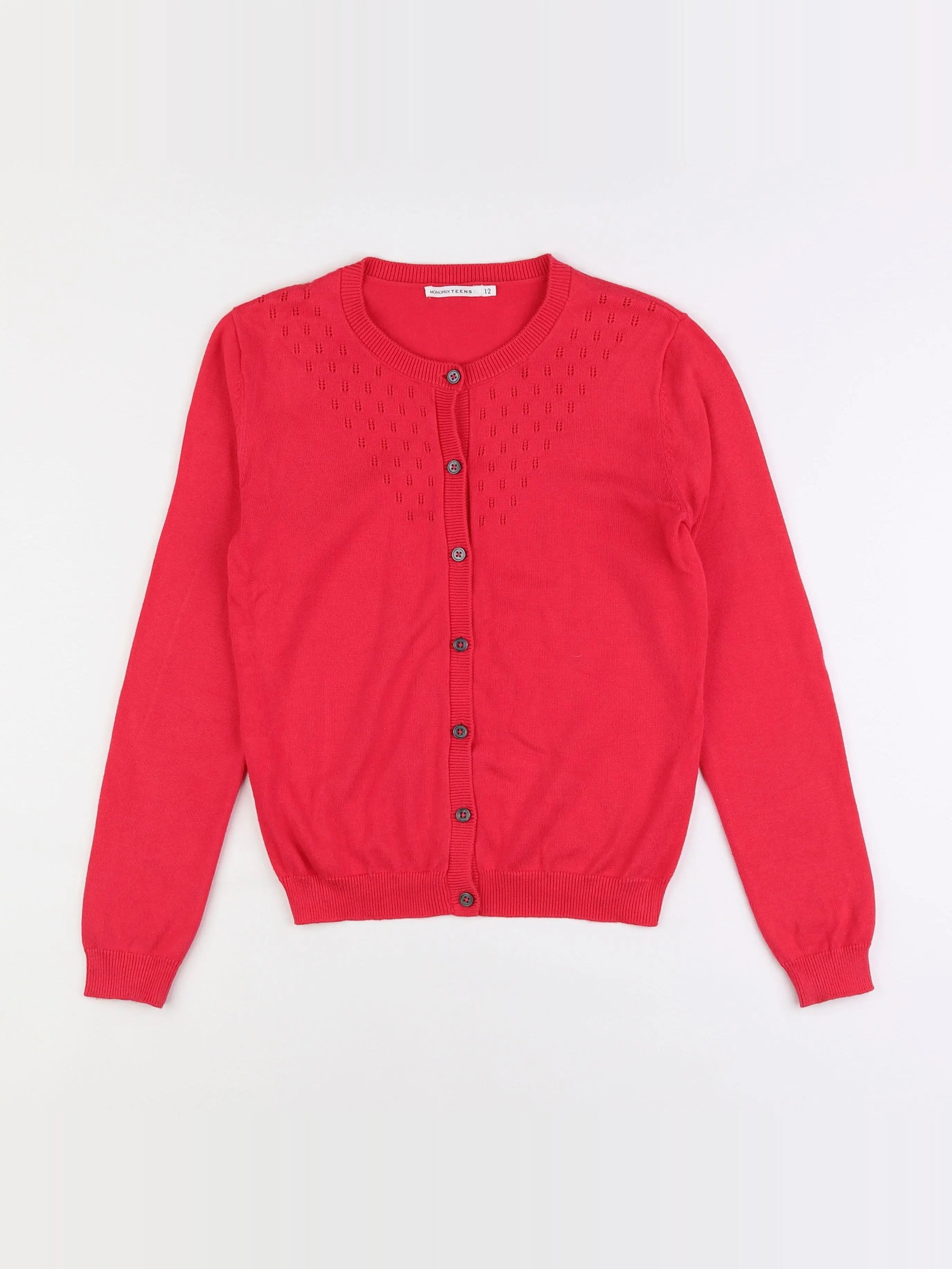 Monoprix - gilet rose - 12 ans