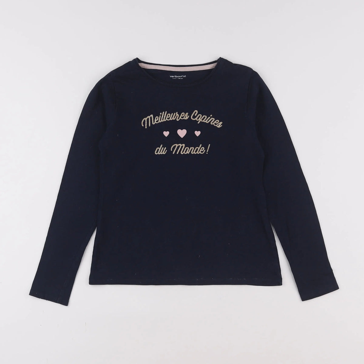 Vertbaudet - tee-shirt bleu - 8 ans