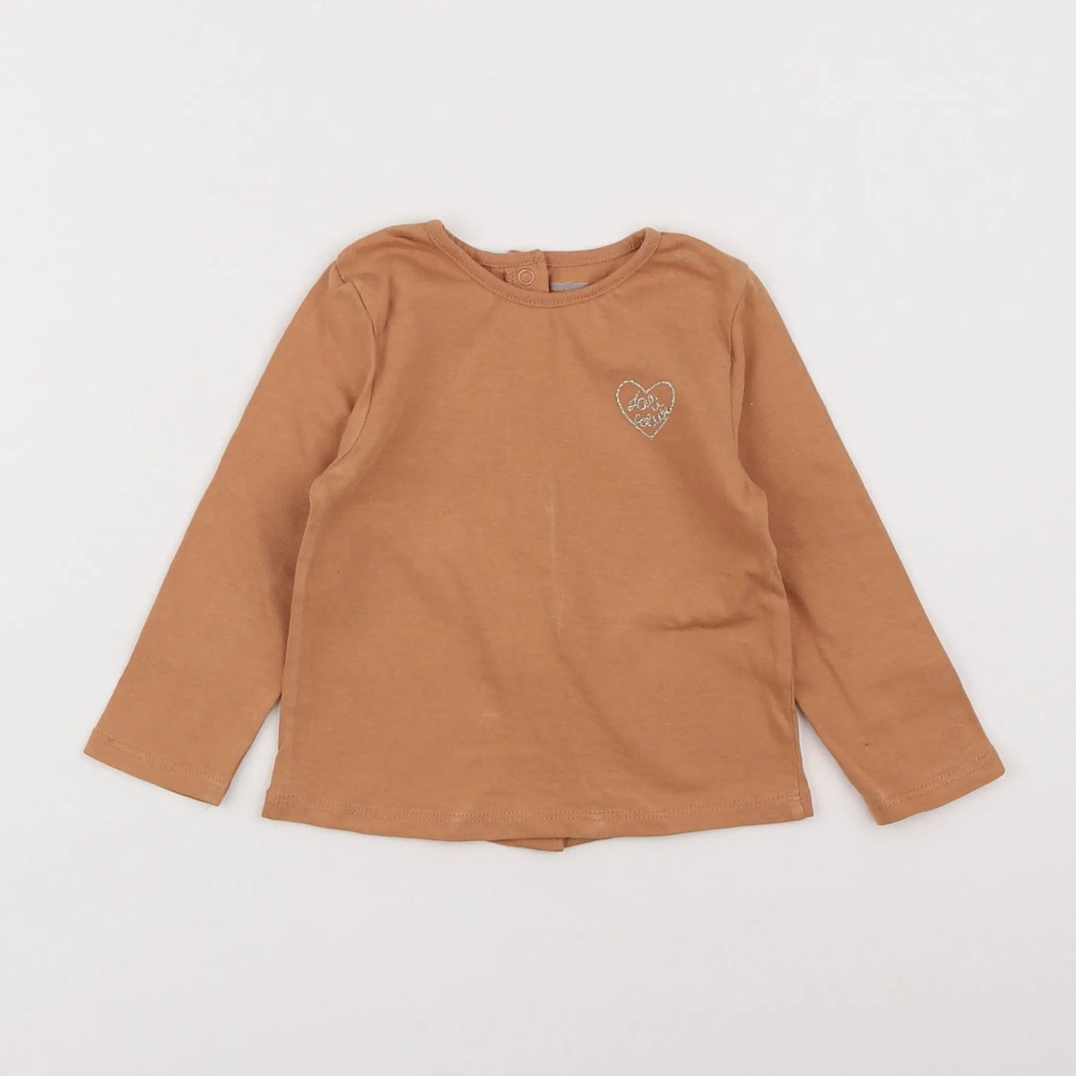 Vertbaudet - tee-shirt marron - 9 mois