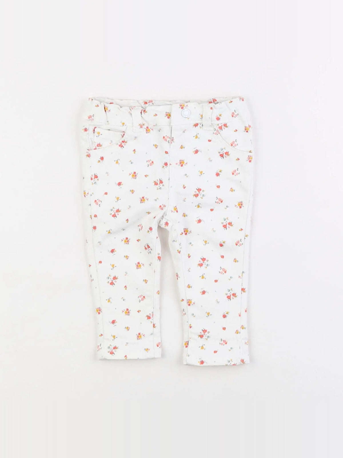 Vertbaudet - pantalon blanc - 9 mois