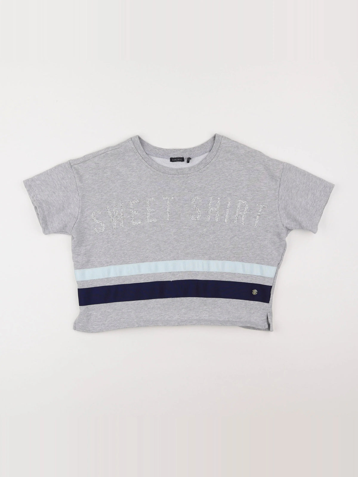 IKKS - sweat court gris, argent - 12 ans