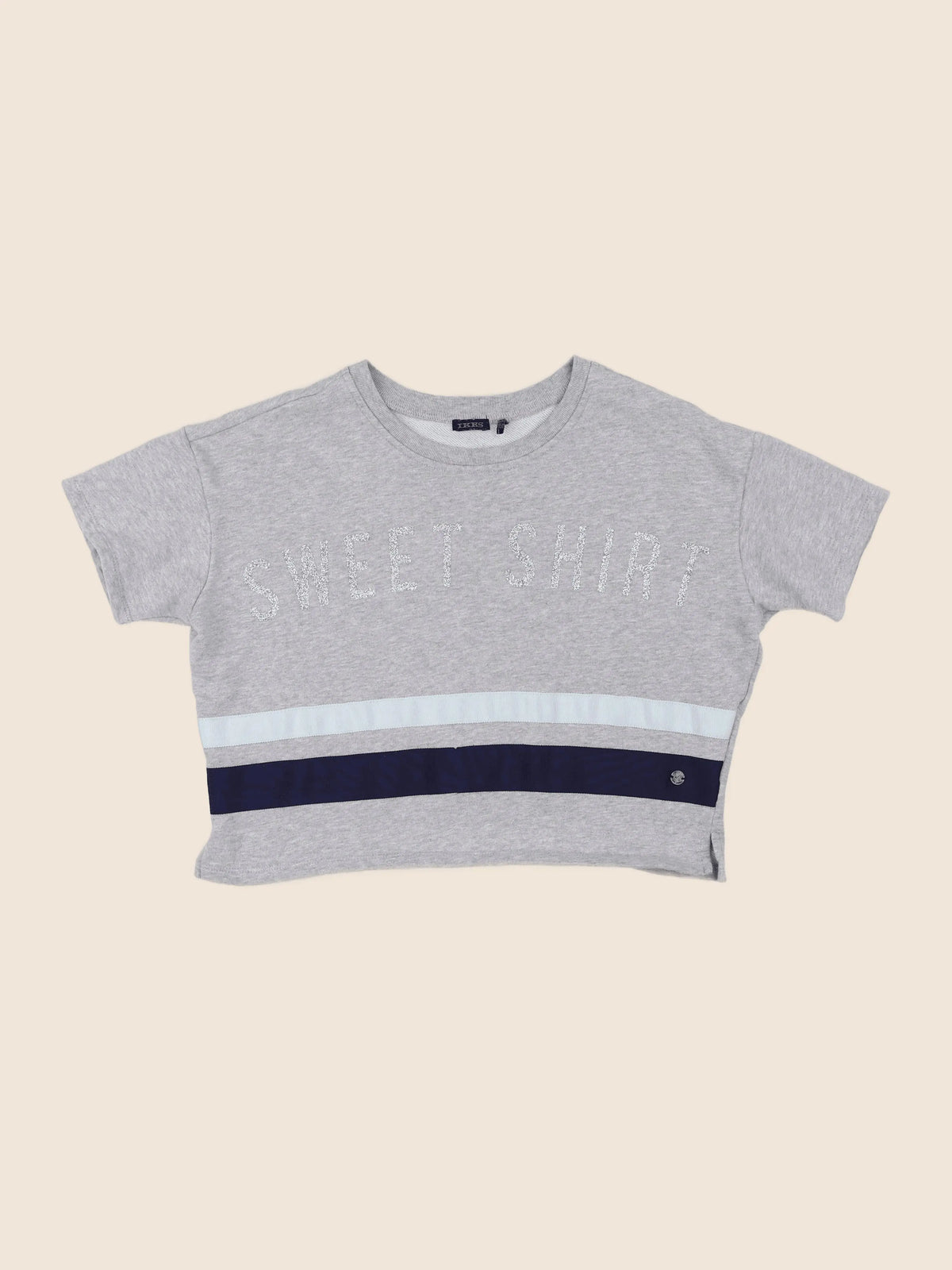 IKKS - sweat court gris, argent - 12 ans