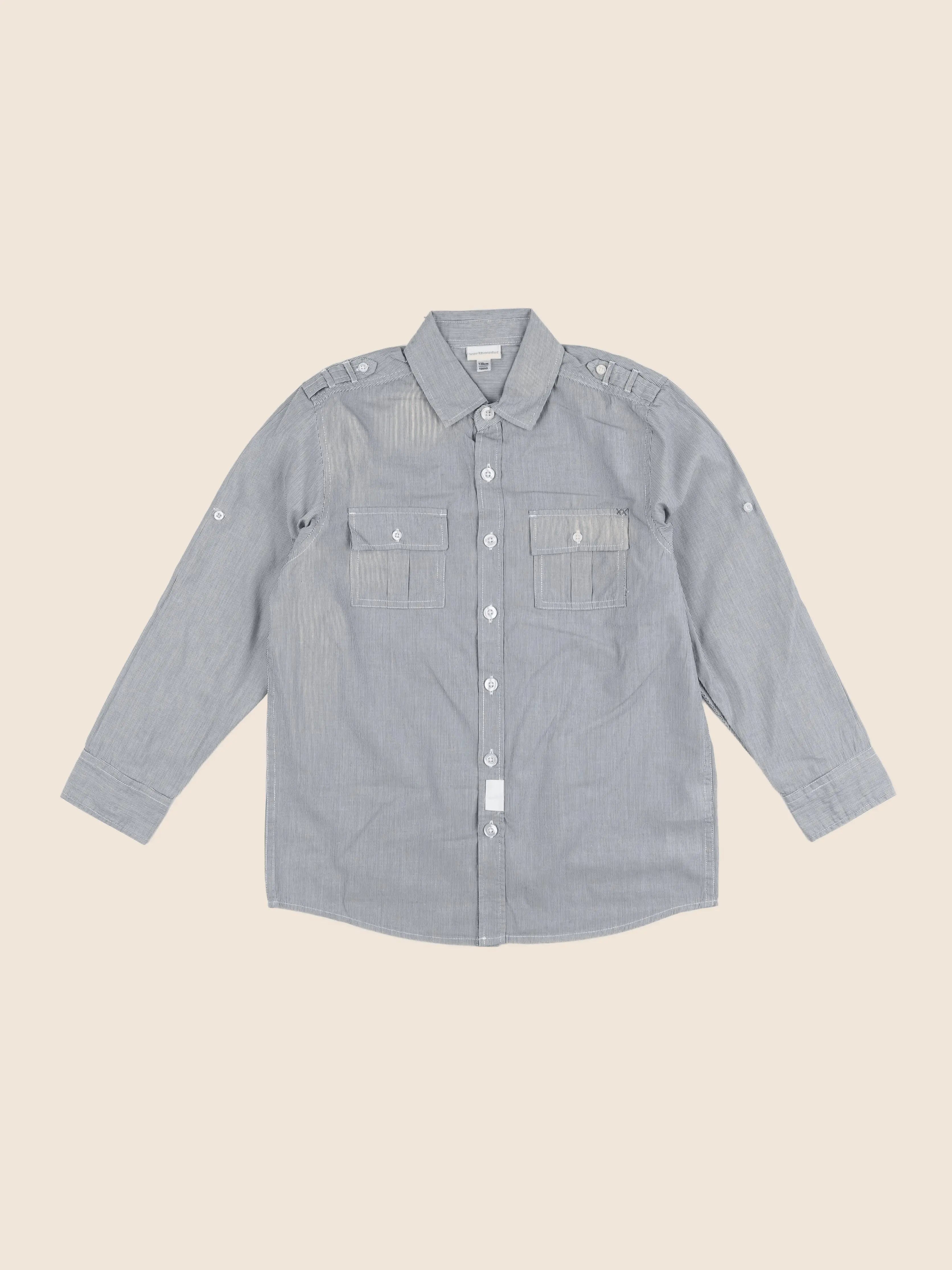 Vertbaudet - chemise gris - 10 ans