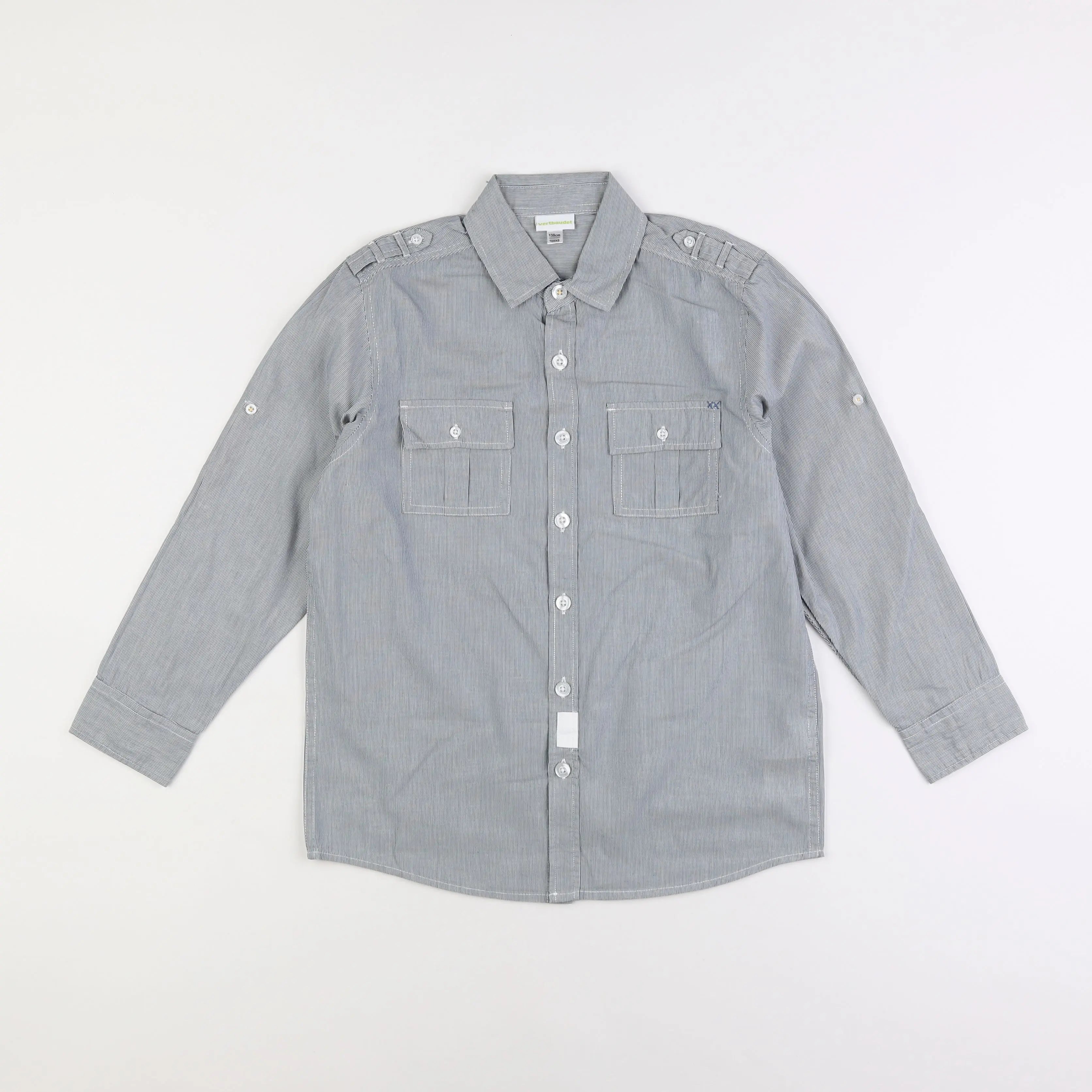 Vertbaudet - chemise gris - 10 ans