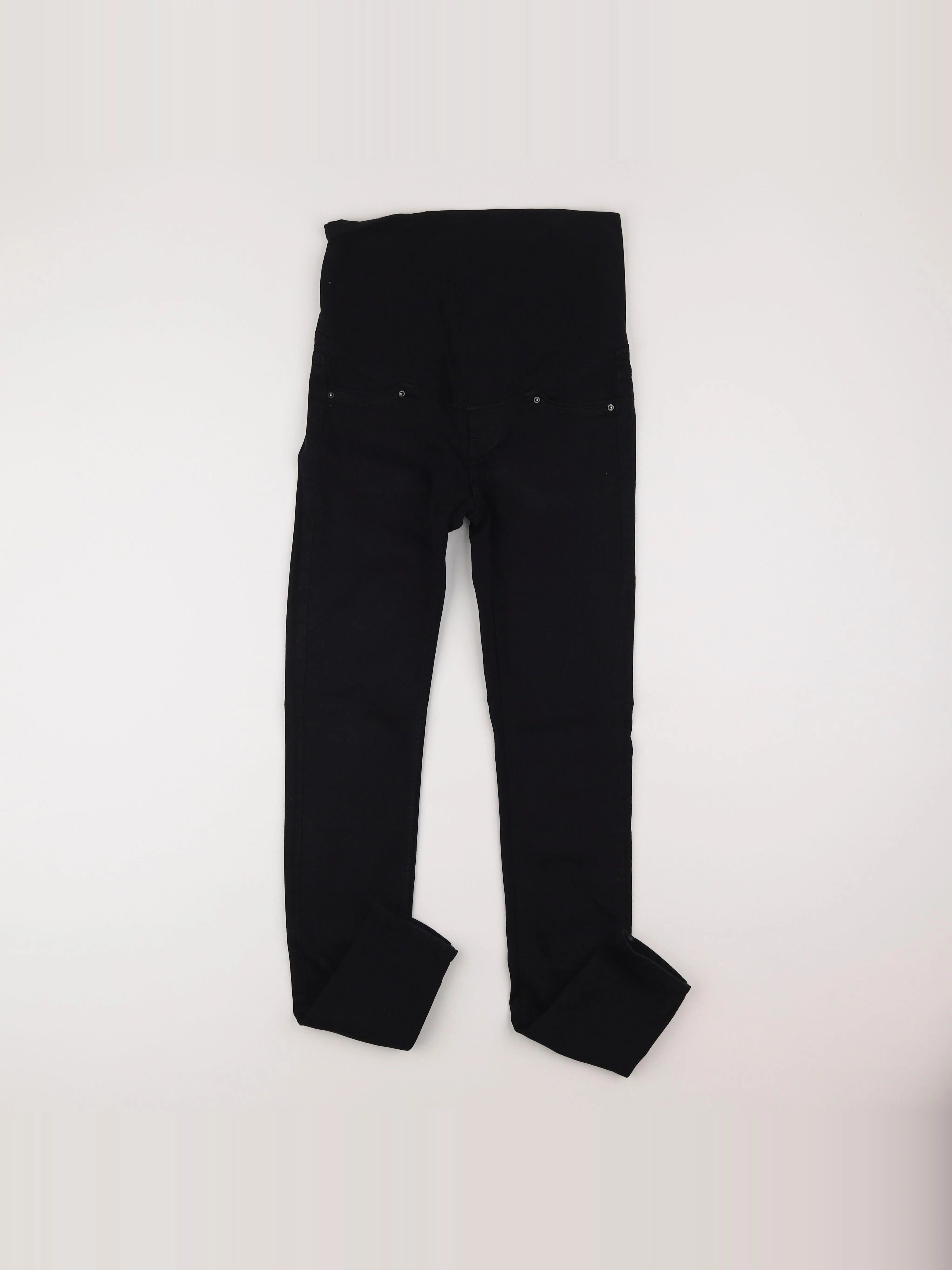 H&M - jean grossesse noir - 34