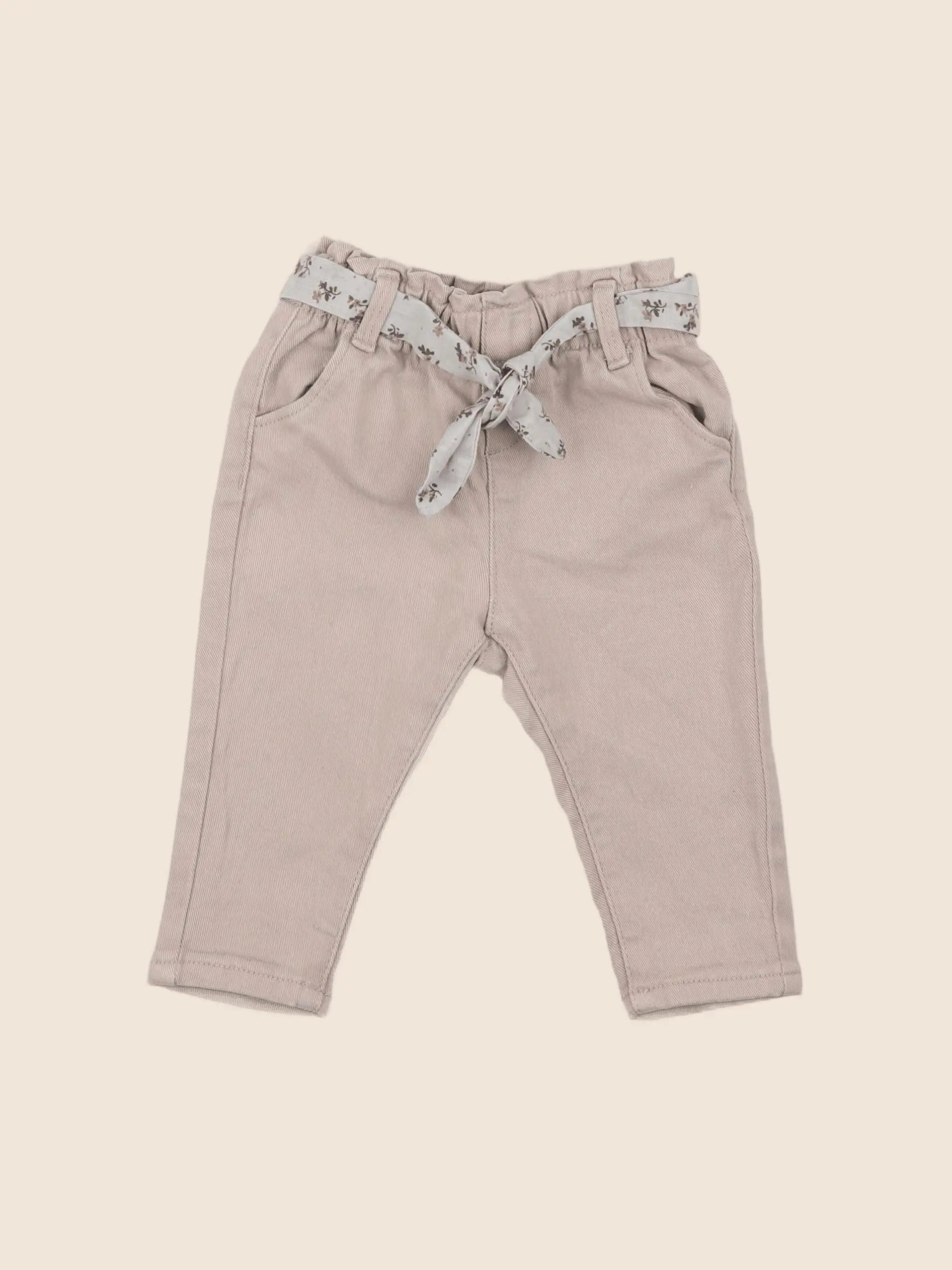 Vertbaudet - jean beige - 9 mois