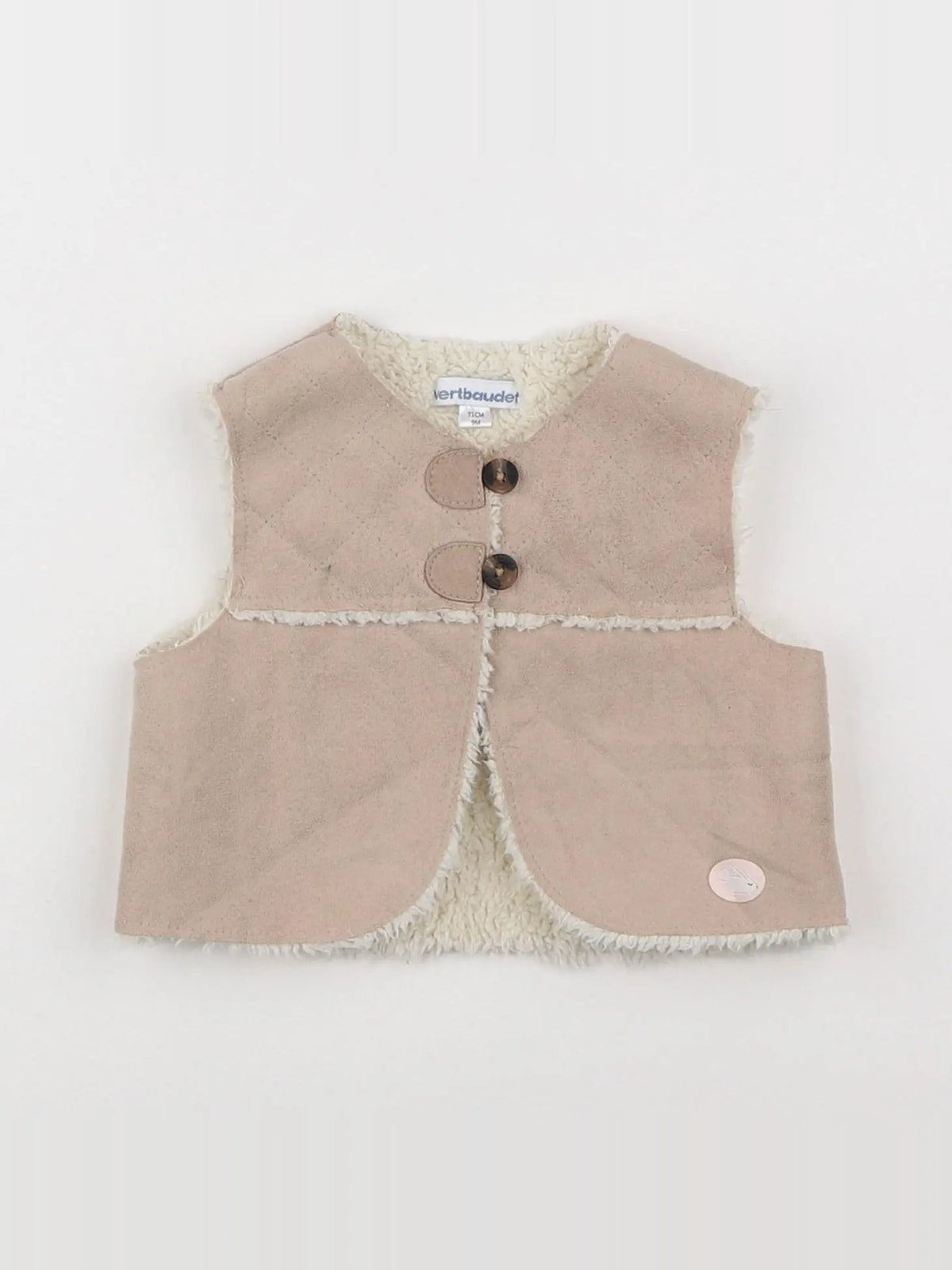 Vertbaudet - gilet marron - 9 mois