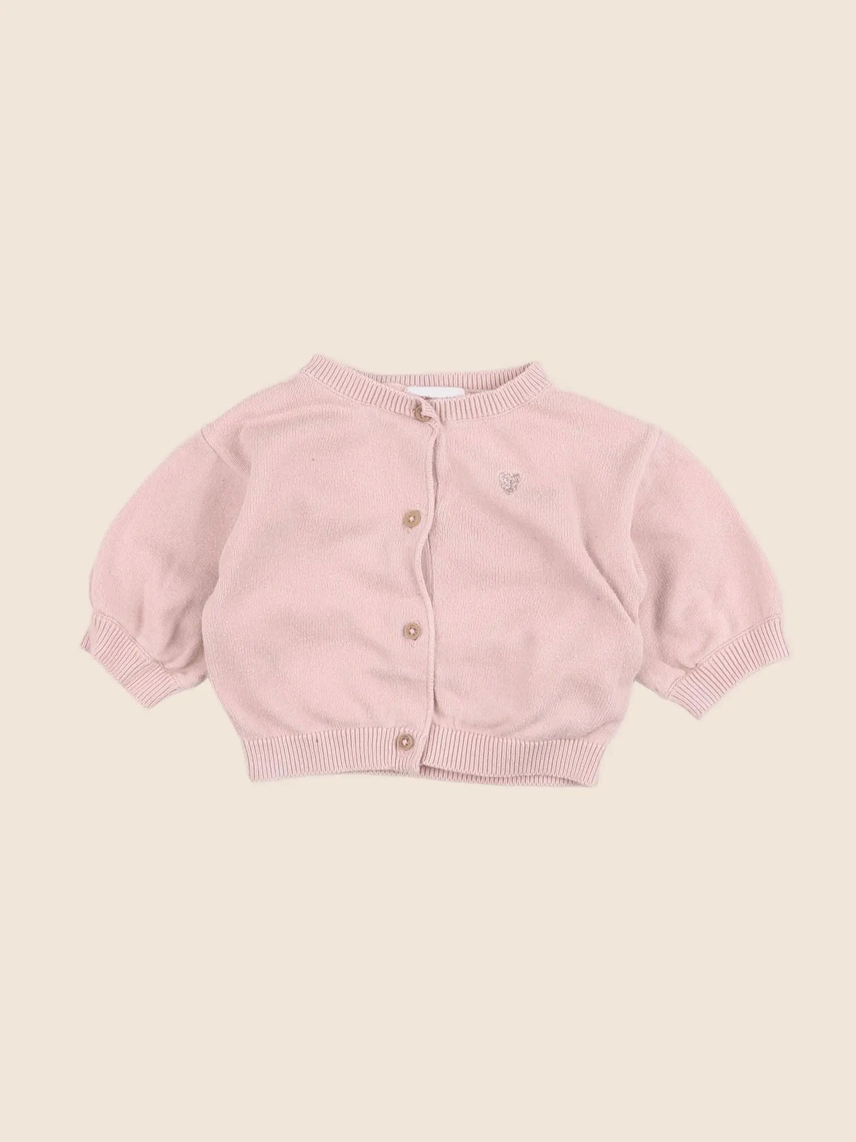 Vertbaudet - gilet rose - 3 mois
