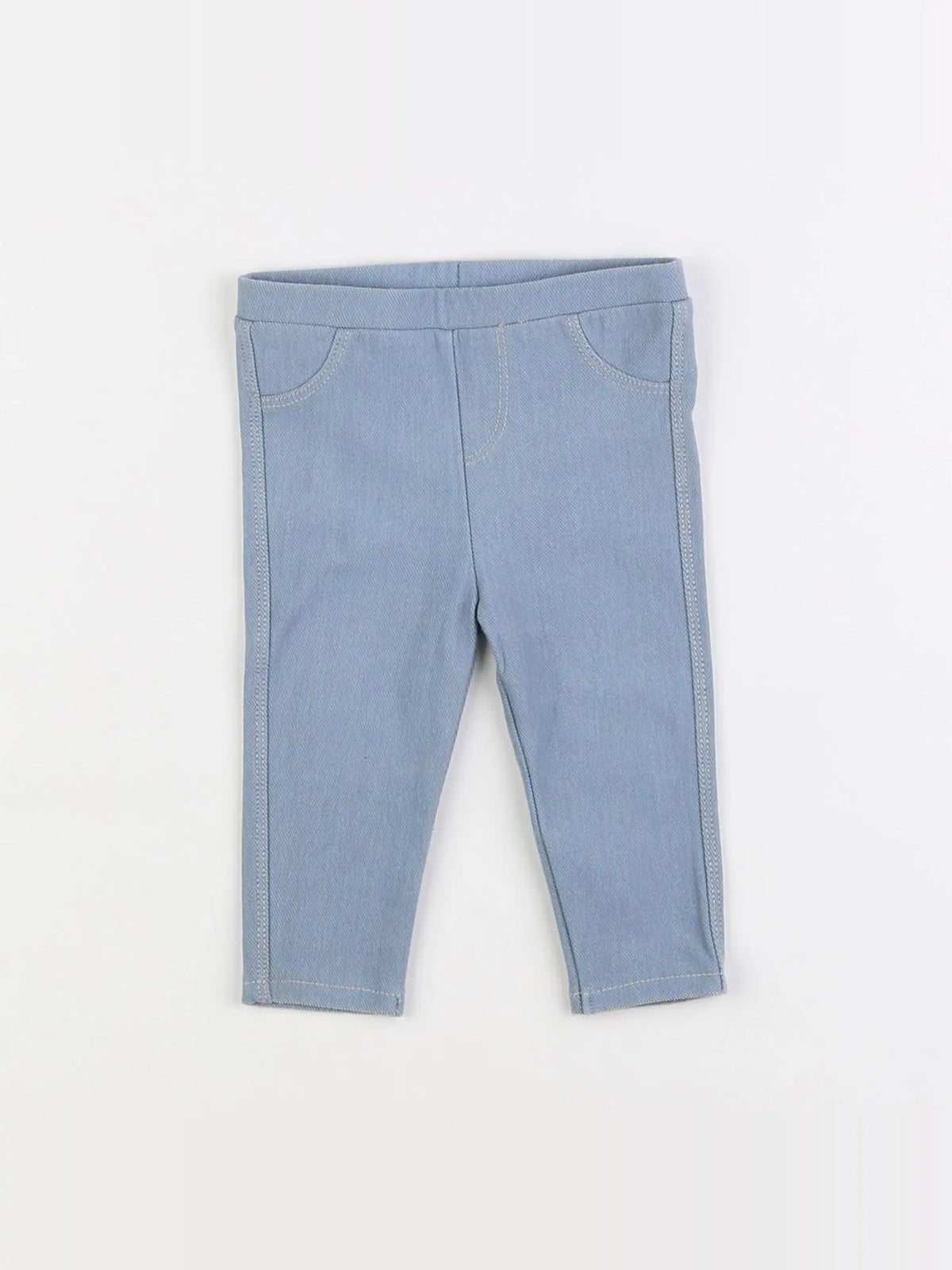Vertbaudet - jegging bleu - 6 mois