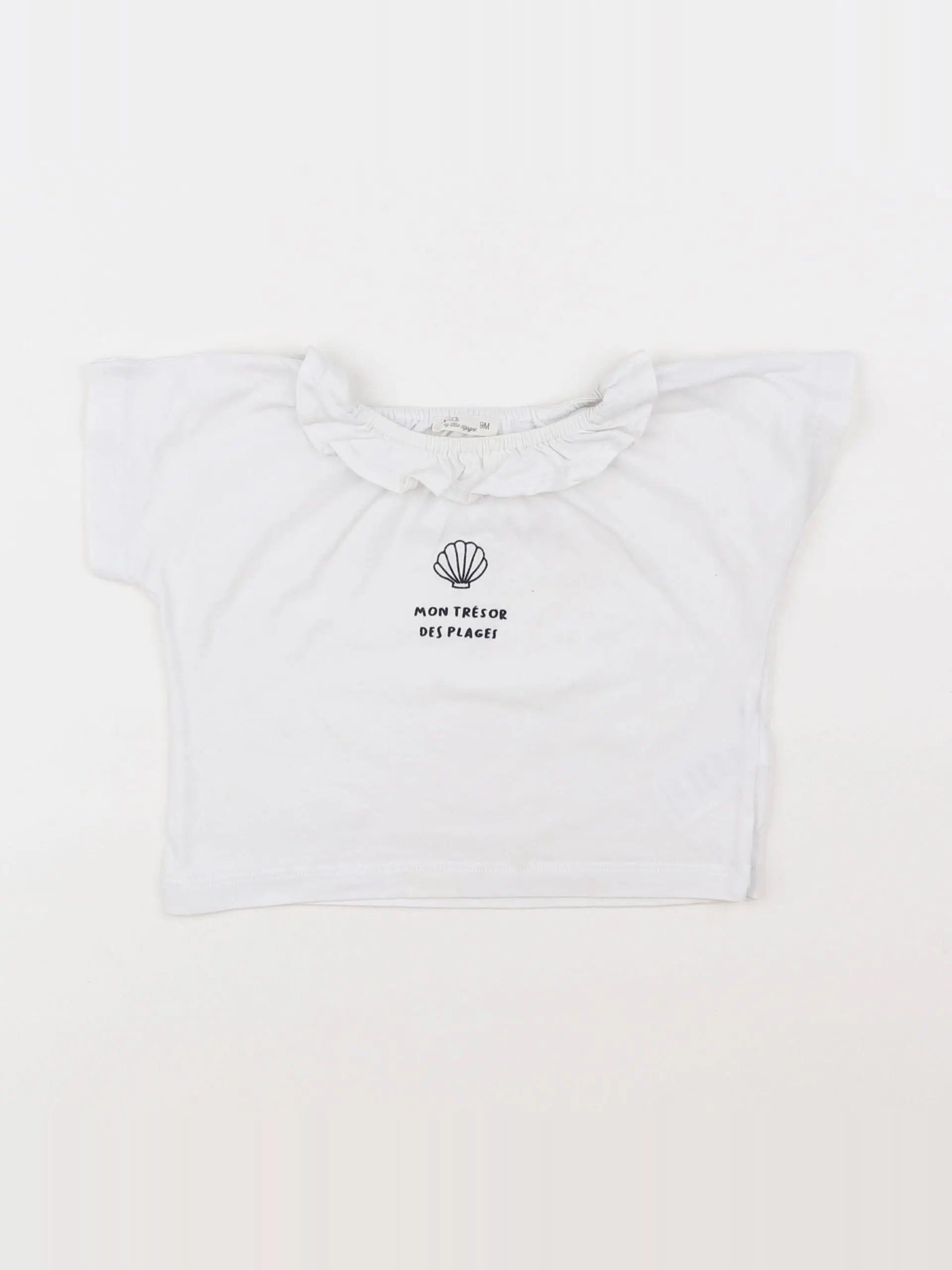 Little Cigogne - tee-shirt blanc - 9 mois