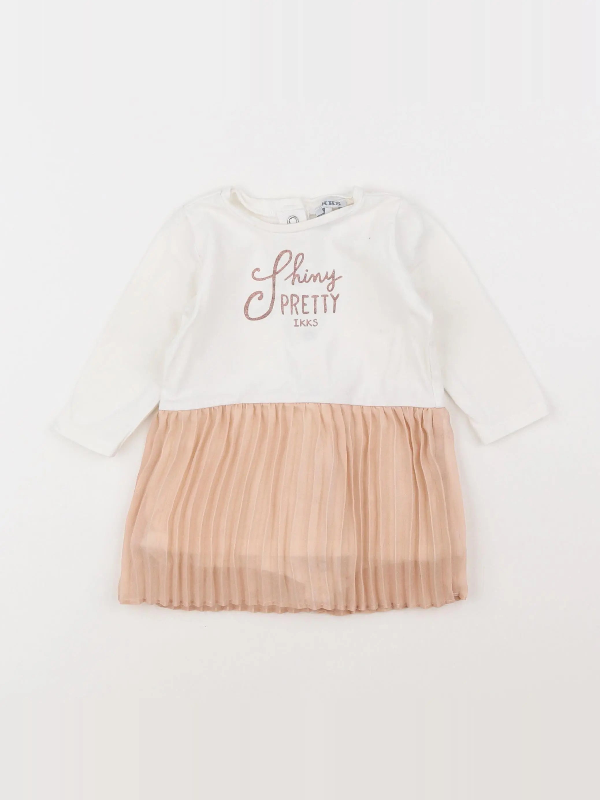 IKKS - robe blanc, rose - 6 mois