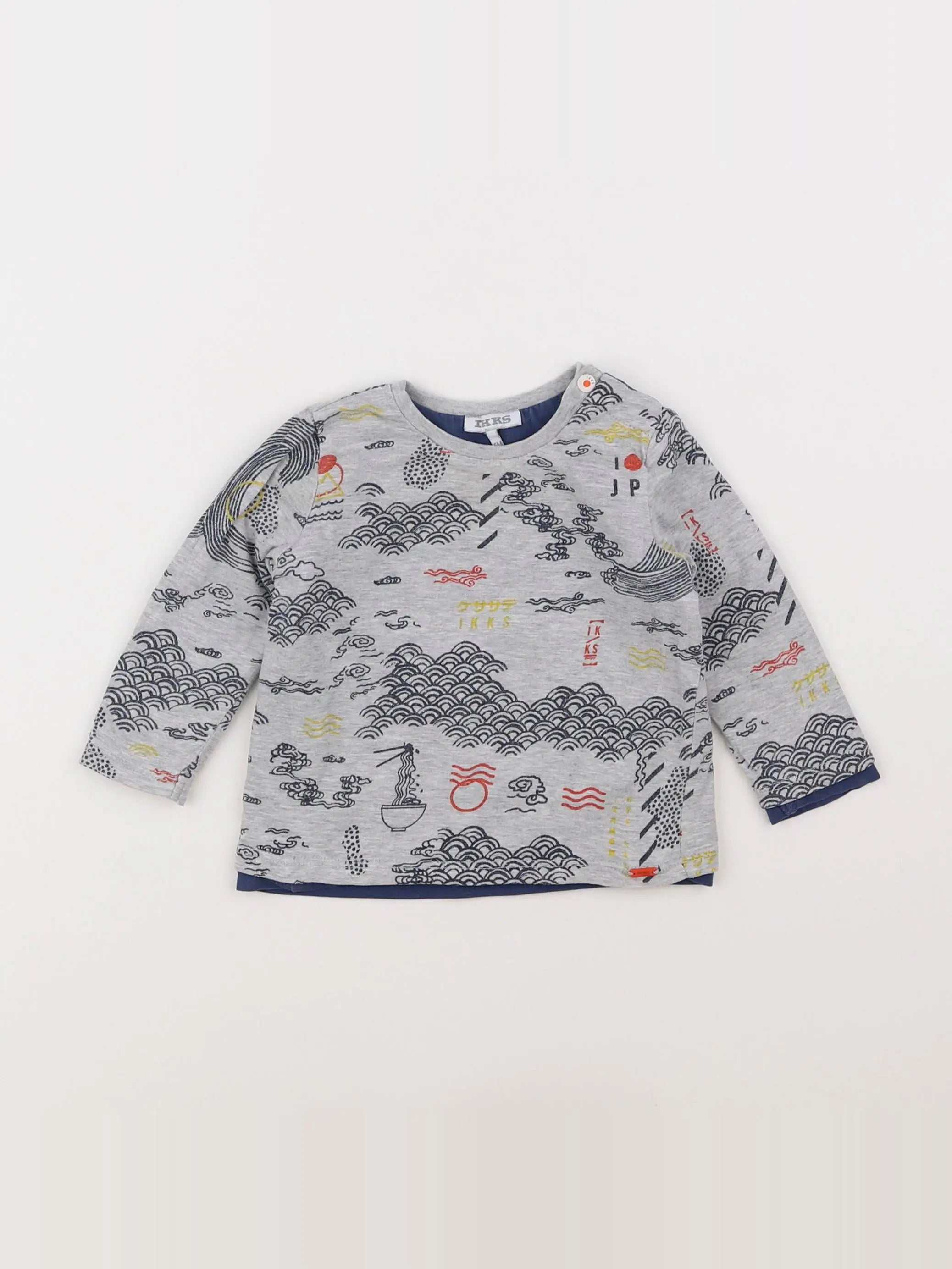 IKKS - tee-shirt gris - 6 mois