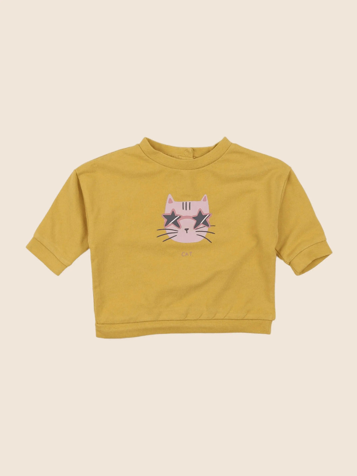 Vertbaudet - sweat jaune, rose - 6 mois