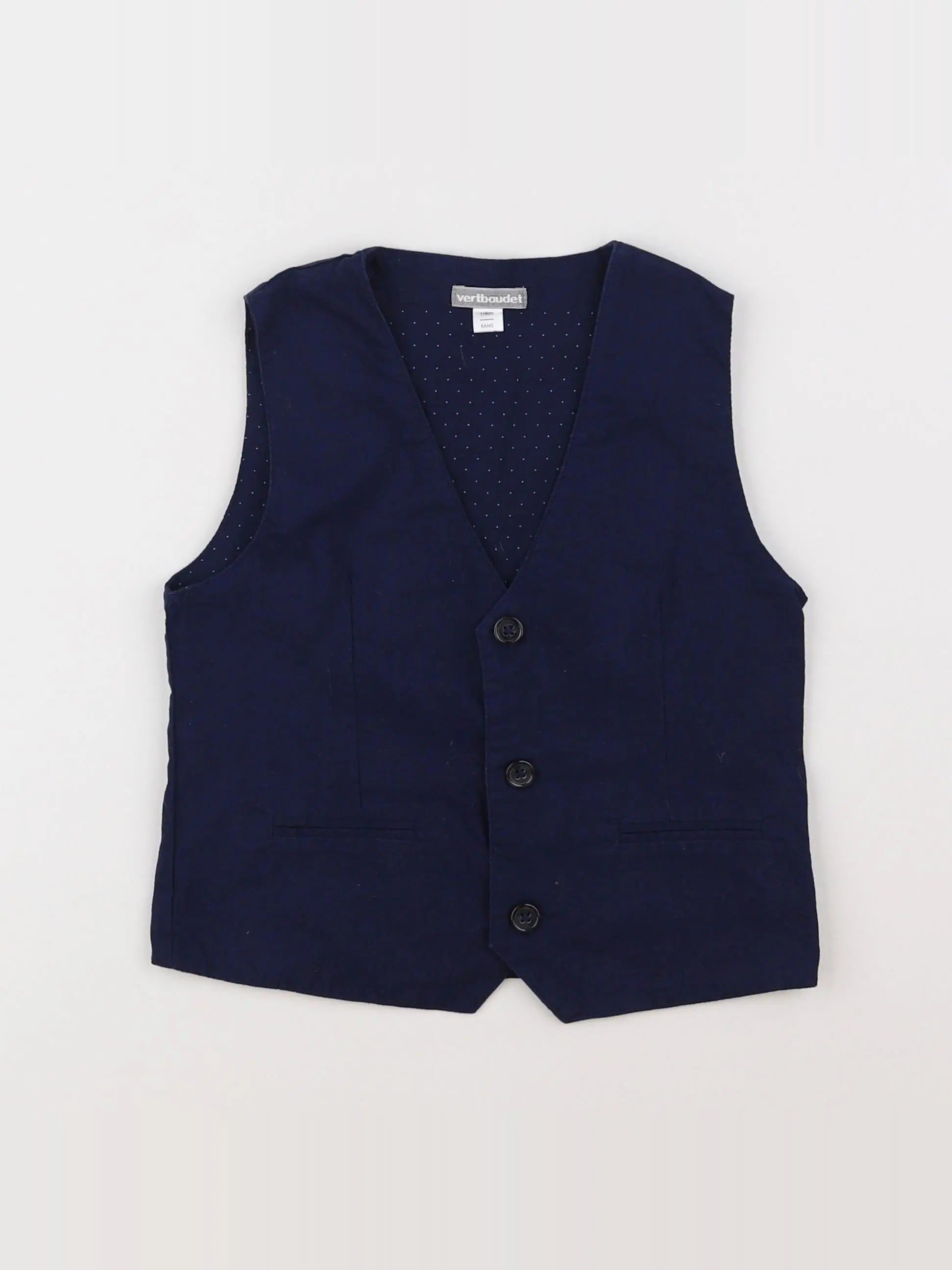 Vertbaudet - gilet bleu - 6 ans