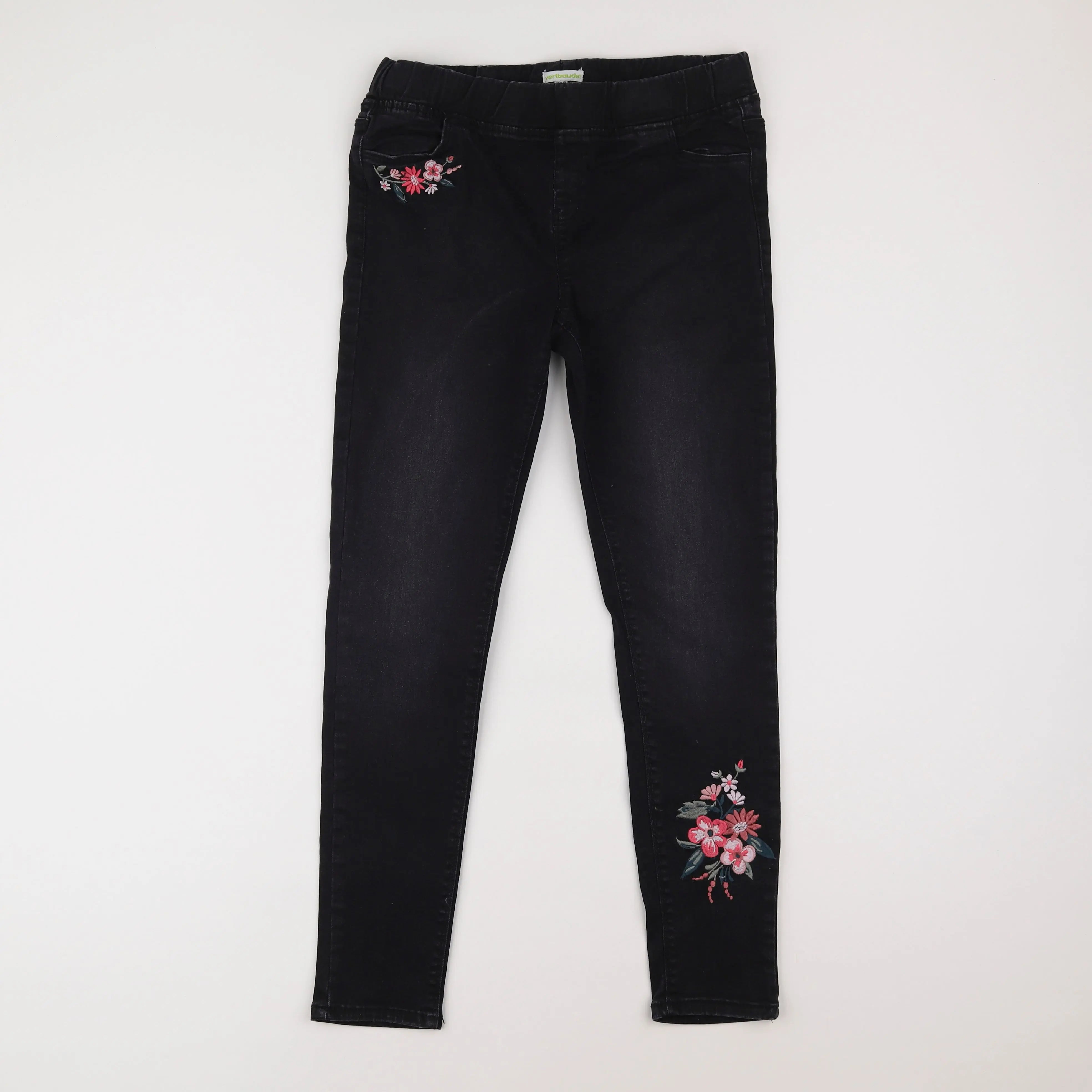 Vertbaudet - jegging gris - 12 ans