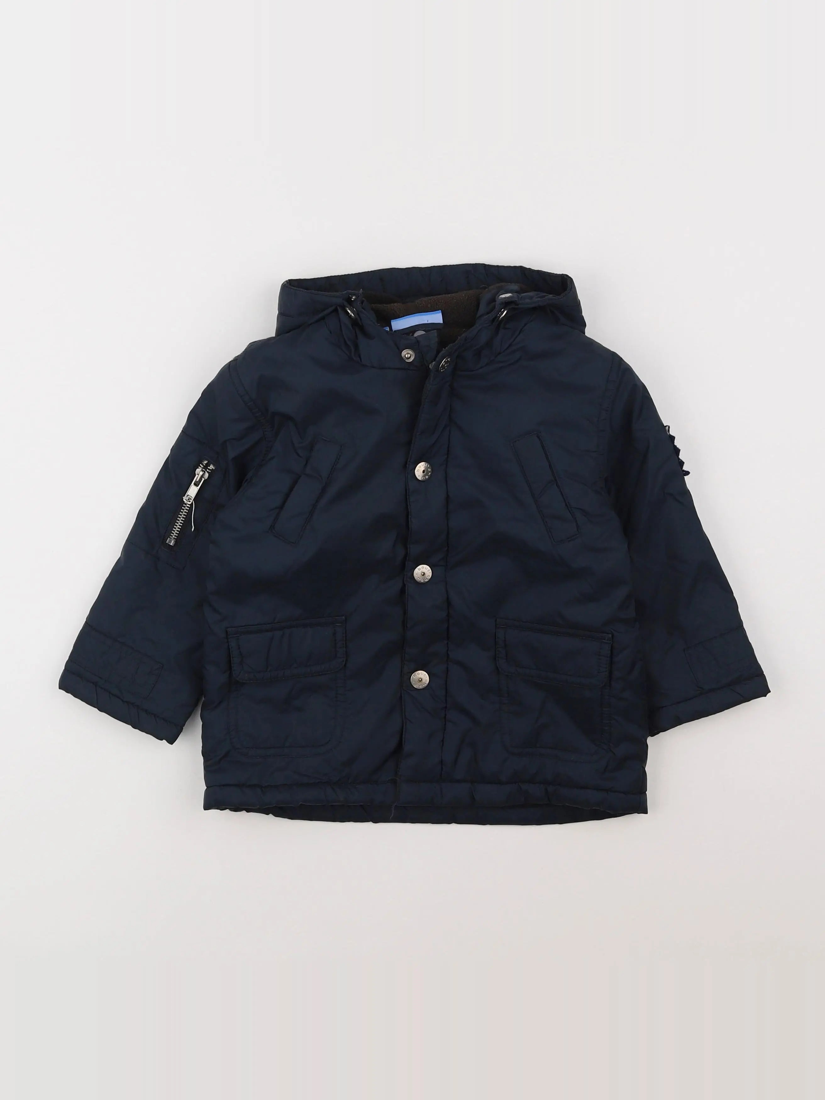 Boutchou - veste doublé bleu - 18 mois
