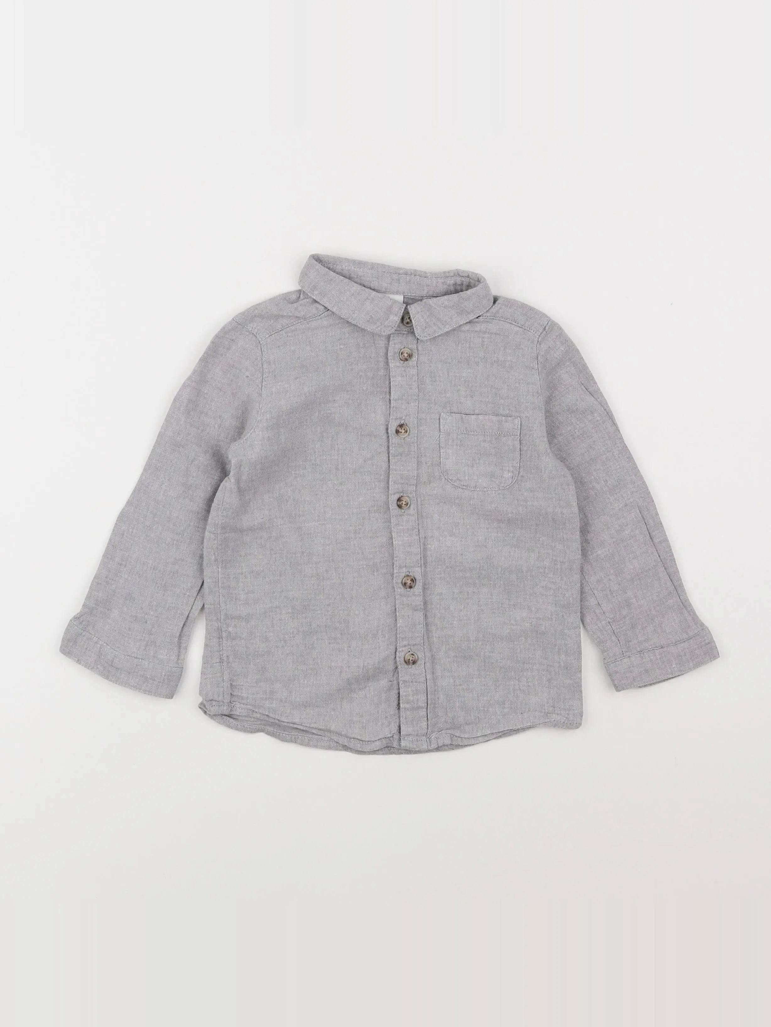 H&M - chemise gris - 12/18 mois