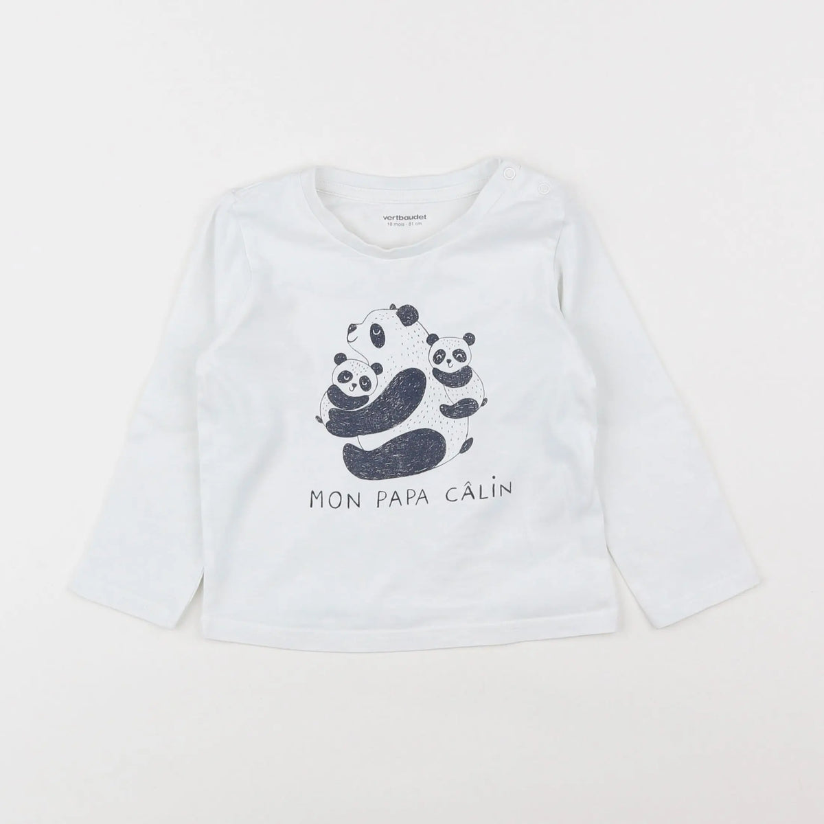Vertbaudet - tee-shirt blanc - 18 mois