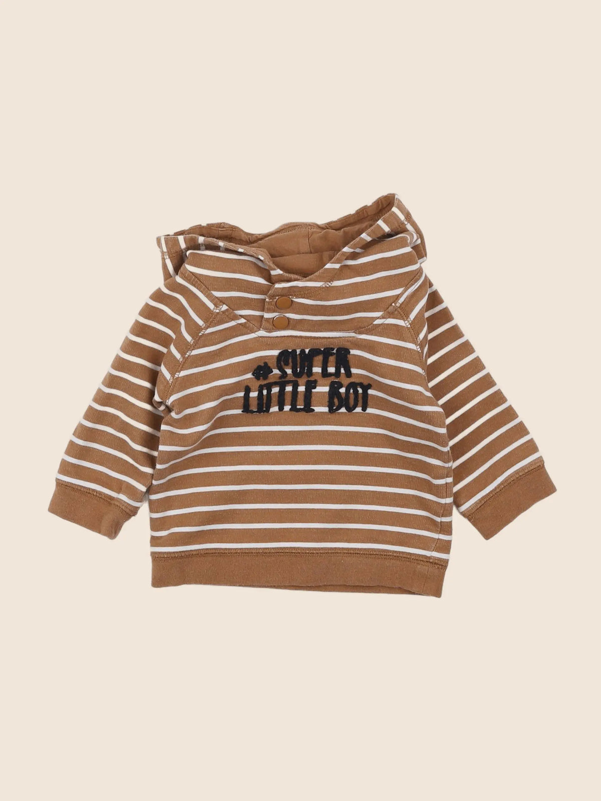 Vertbaudet - sweat marron - 6 mois