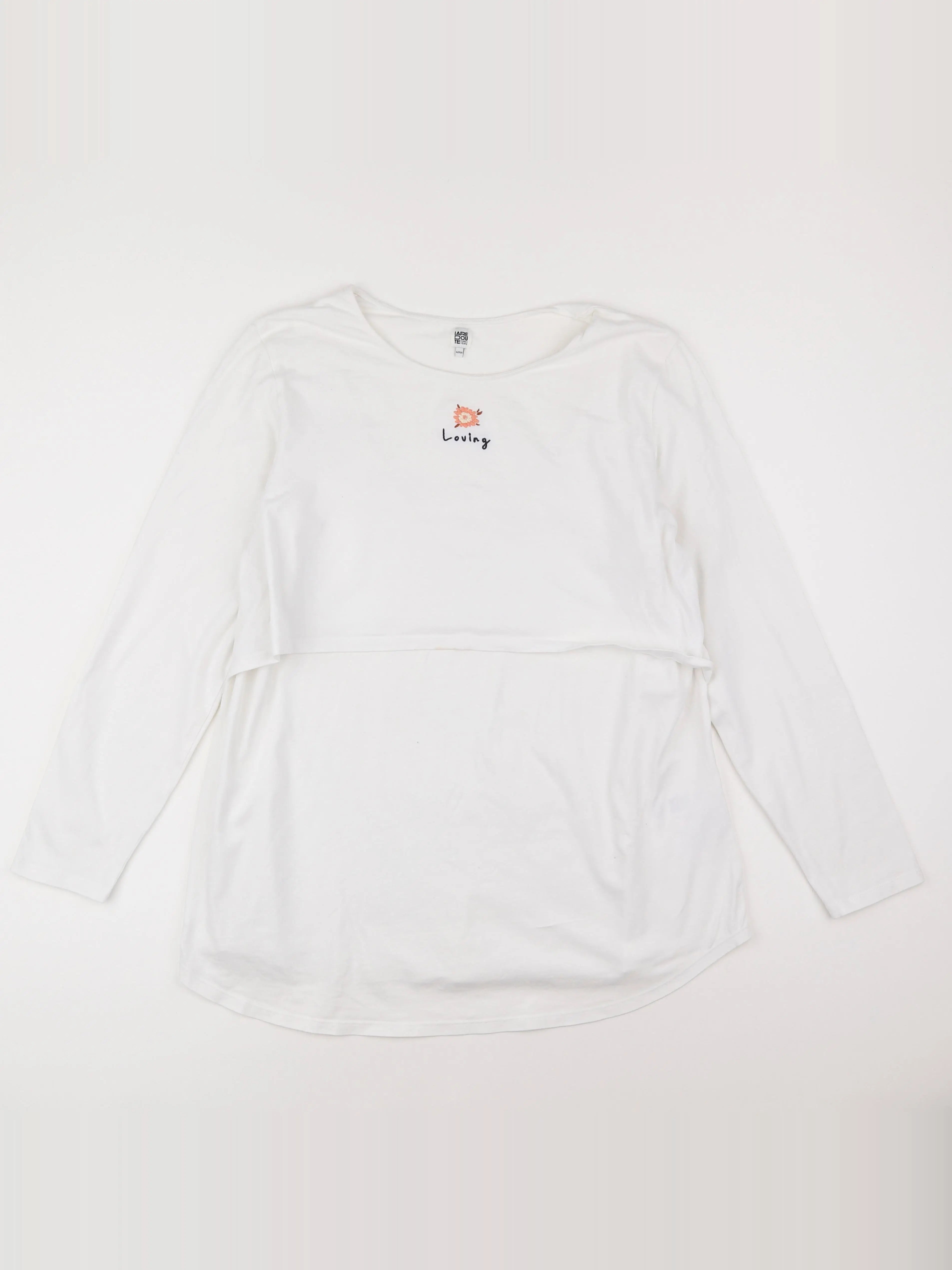 La redoute - tee-shirt grossesse, allaitement blanc - 42 à 44