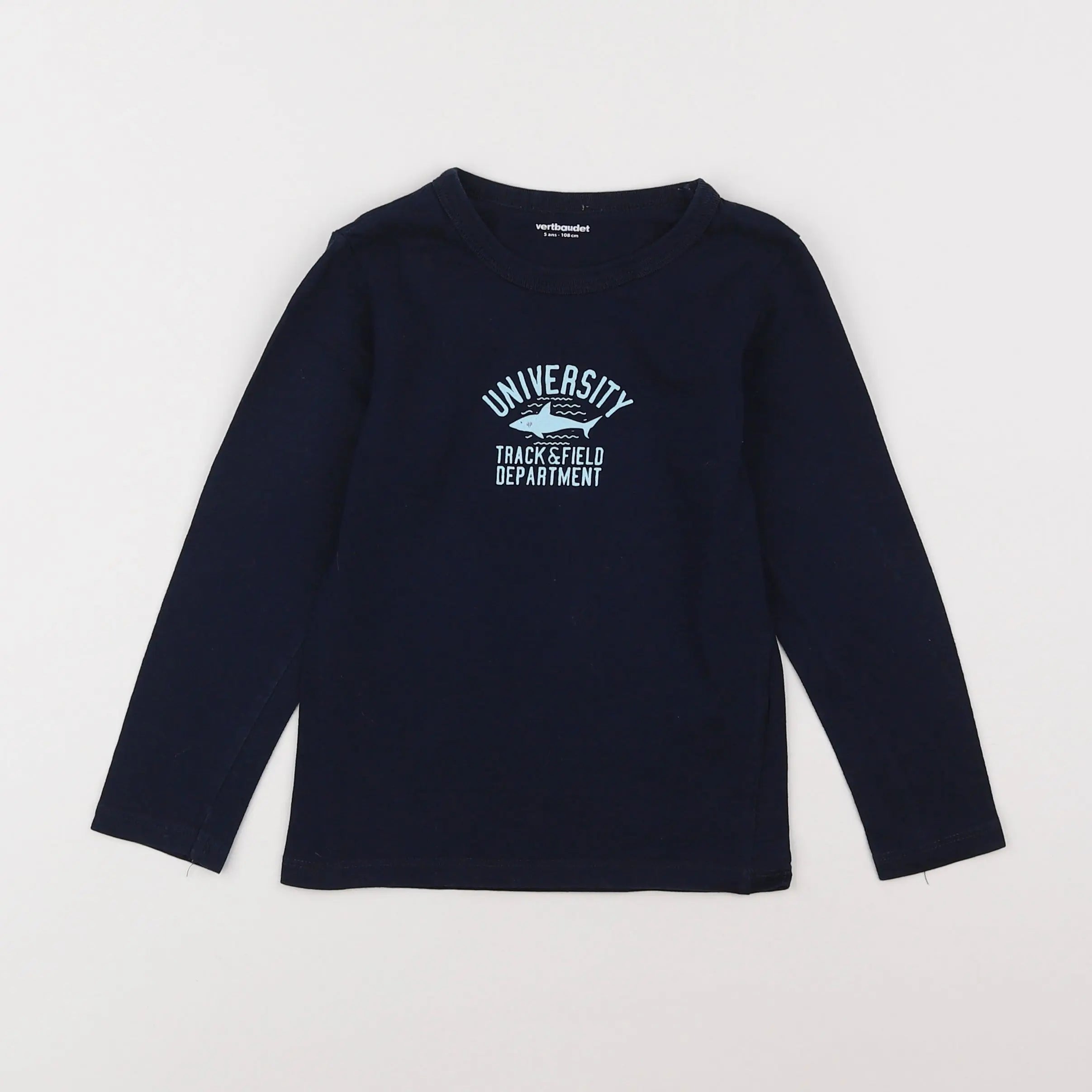 Vertbaudet - tee-shirt bleu - 5 ans