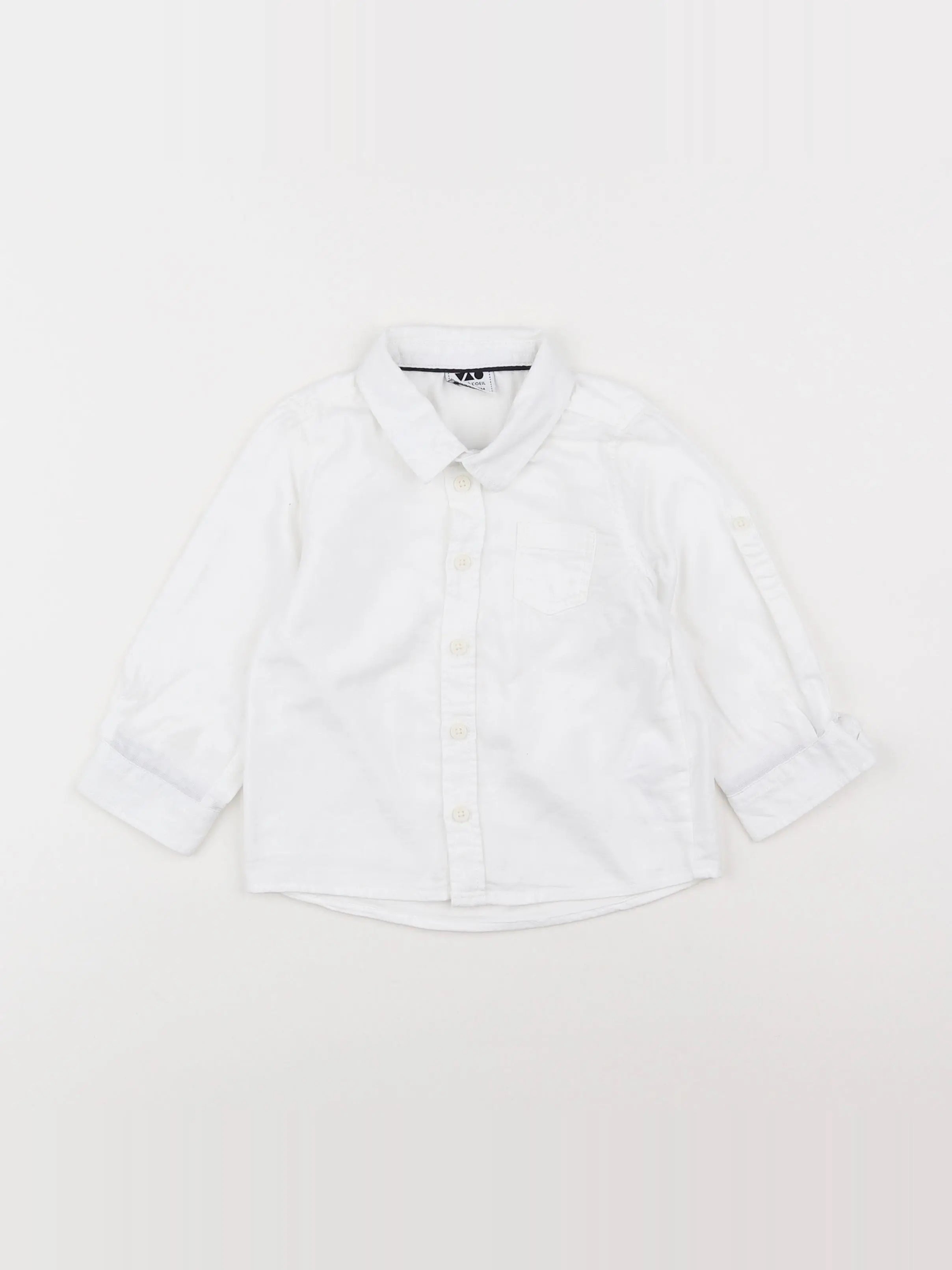 Tape à l'oeil - chemise blanc - 18 mois