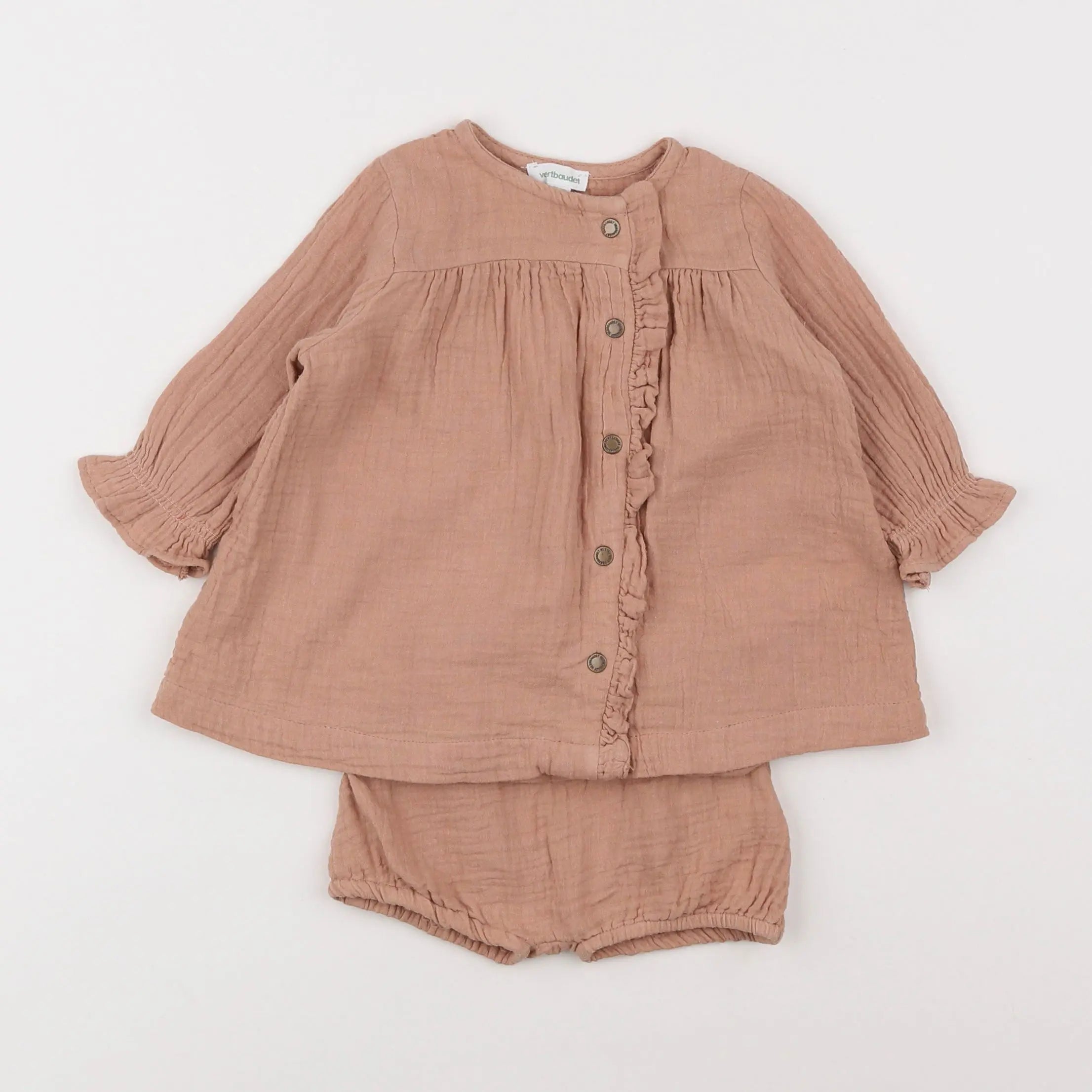 Vertbaudet - robe rose - 3 mois