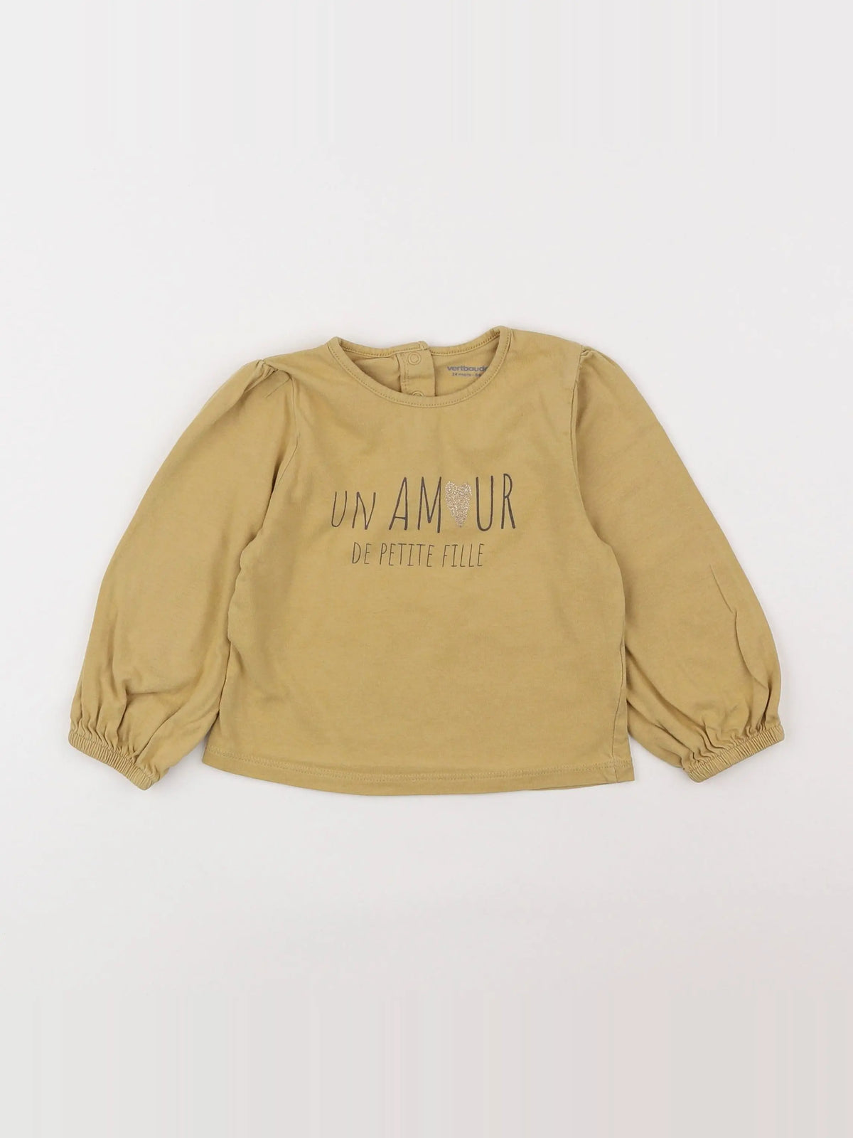 Vertbaudet - tee-shirt jaune - 2 ans