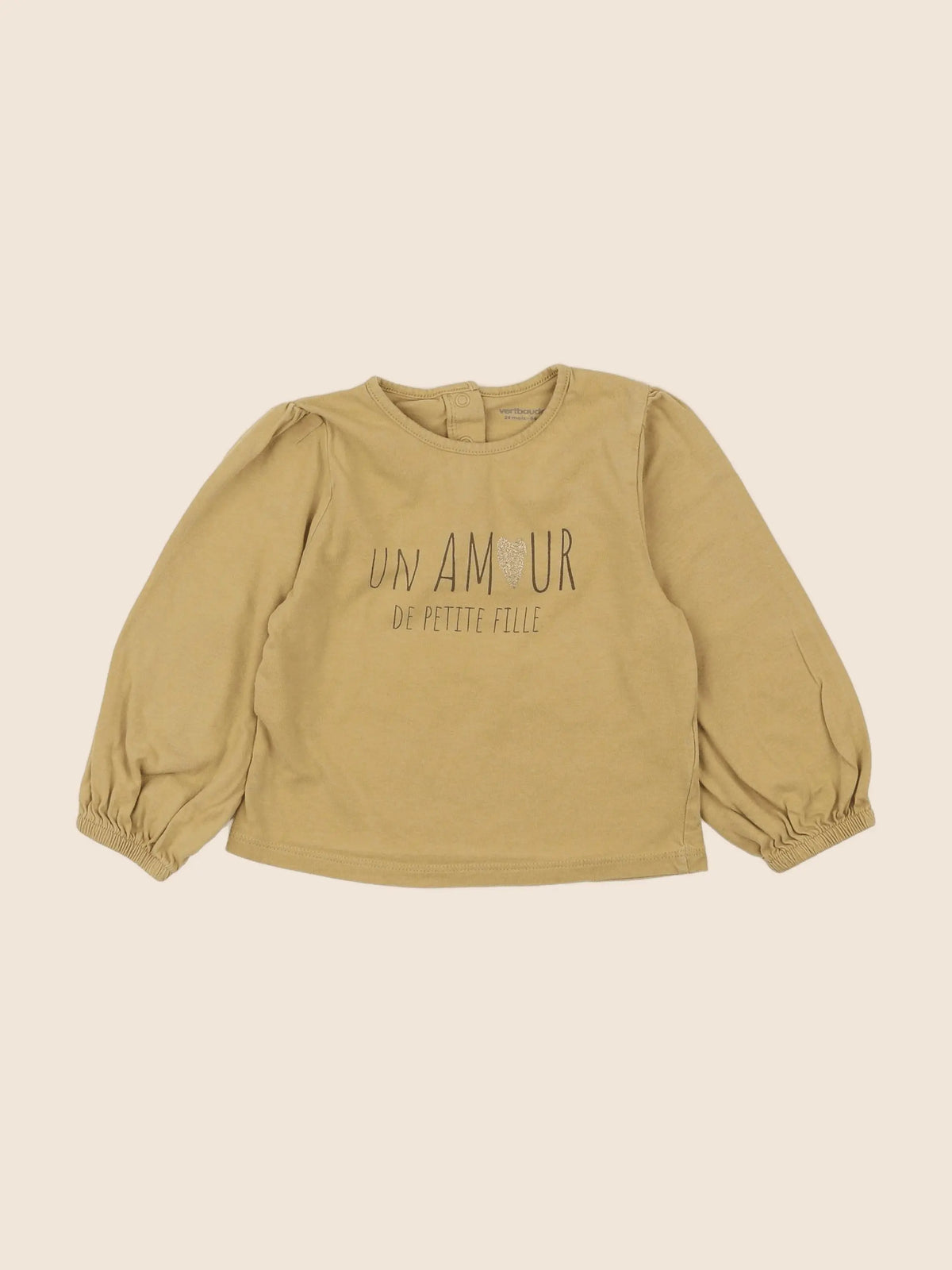 Vertbaudet - tee-shirt jaune - 2 ans