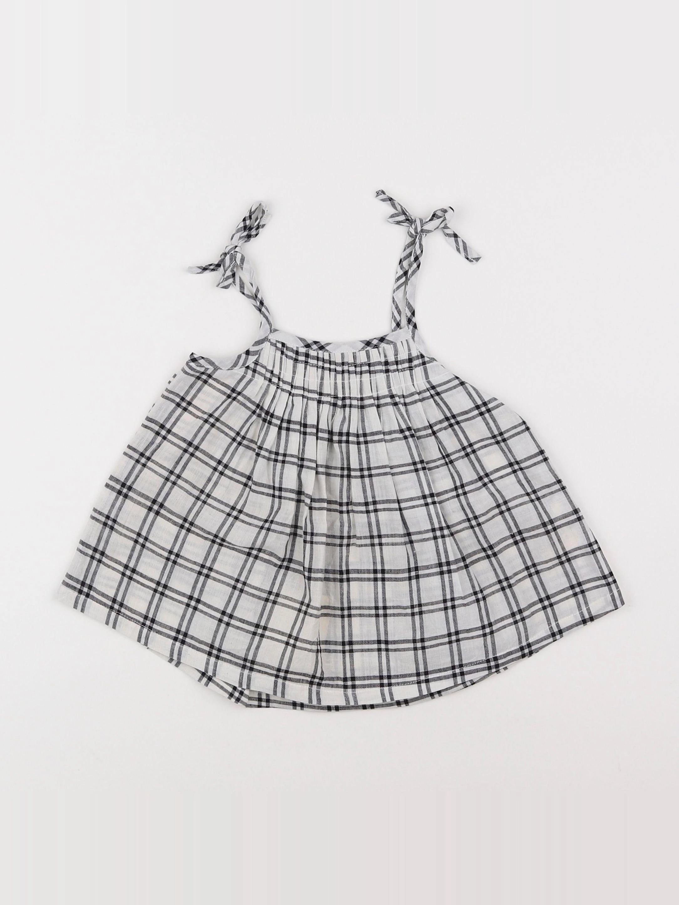 Lucas du Tertre - blouse blanc - 9/12 mois