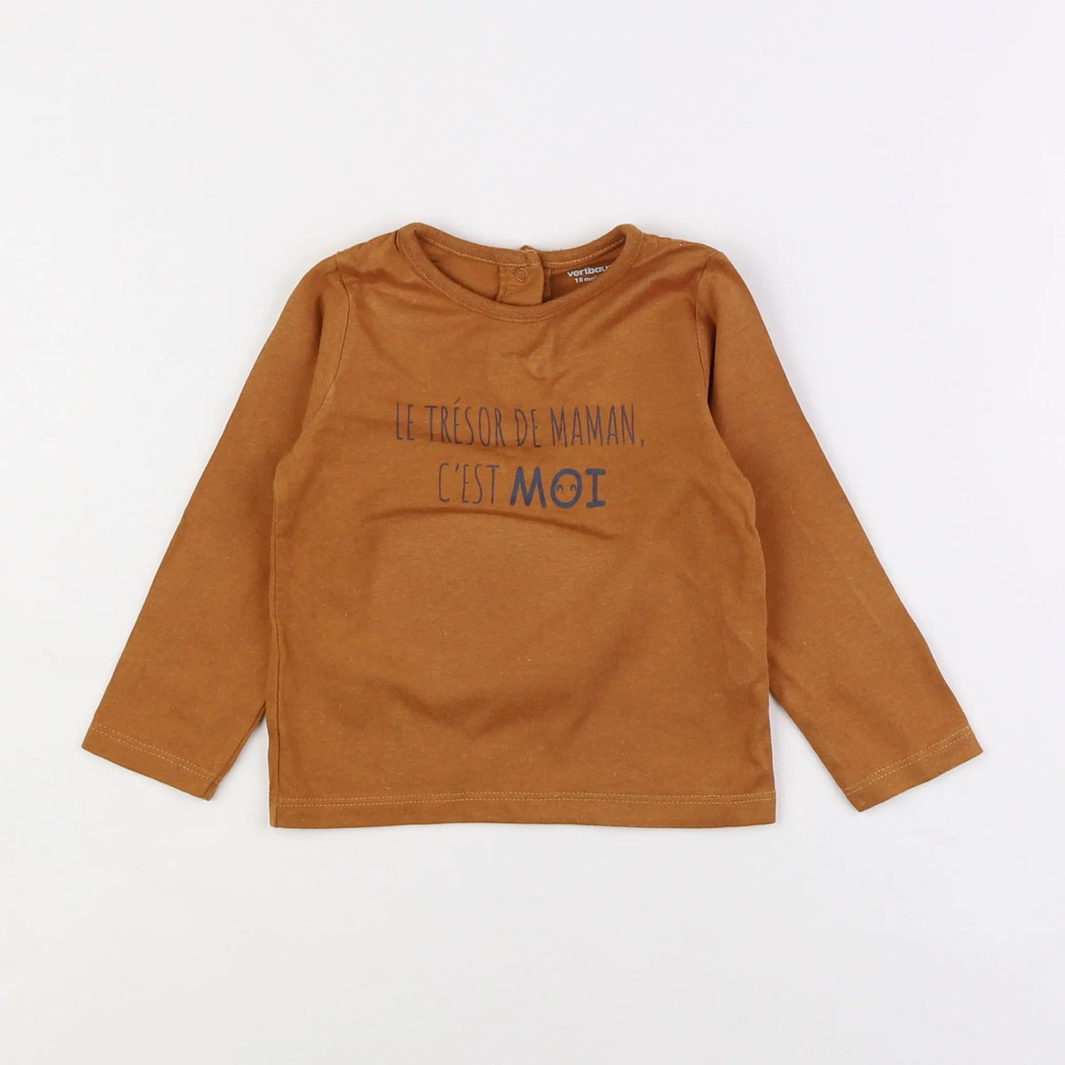 Vertbaudet - tee-shirt marron - 18 mois