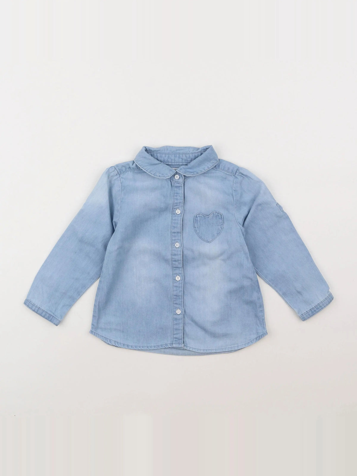 Vertbaudet - chemise bleu - 2 ans
