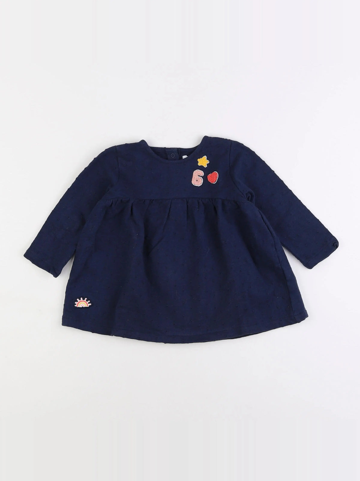 Vertbaudet - robe bleu - 12 mois