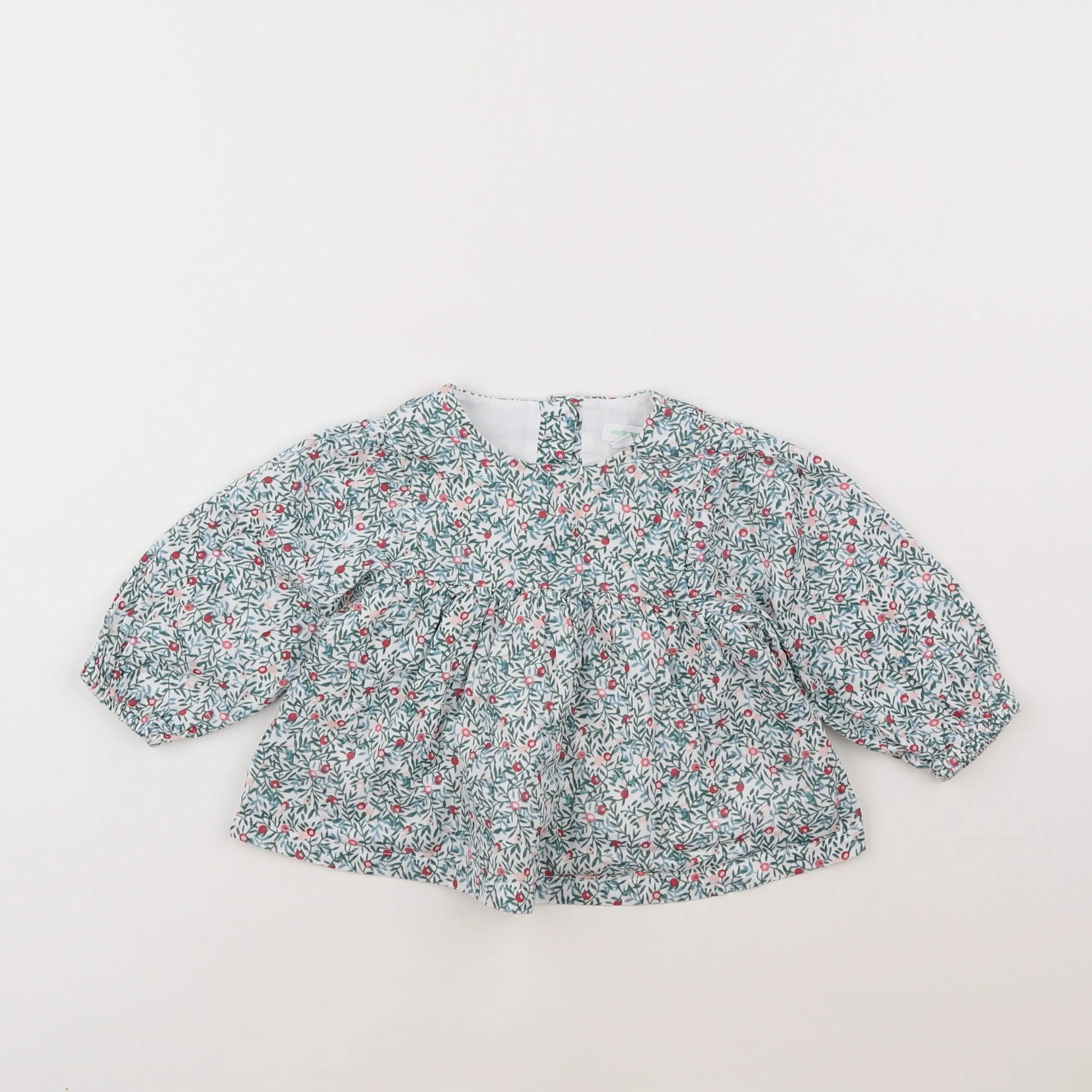 Vertbaudet - blouse bleu - 12 mois