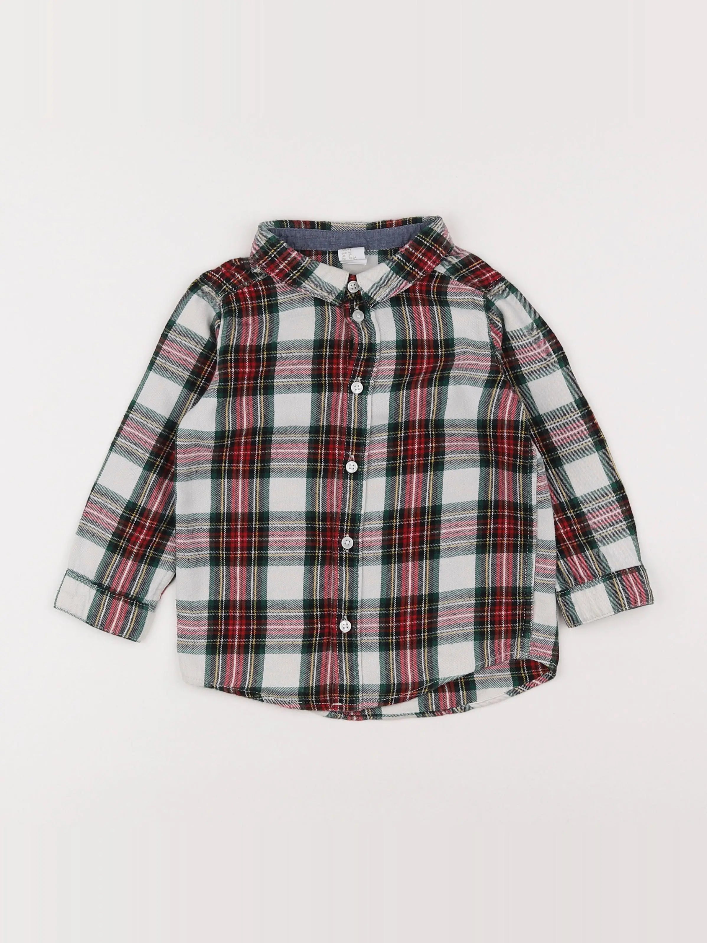 H&M - chemise rouge - 18 mois à 2 ans