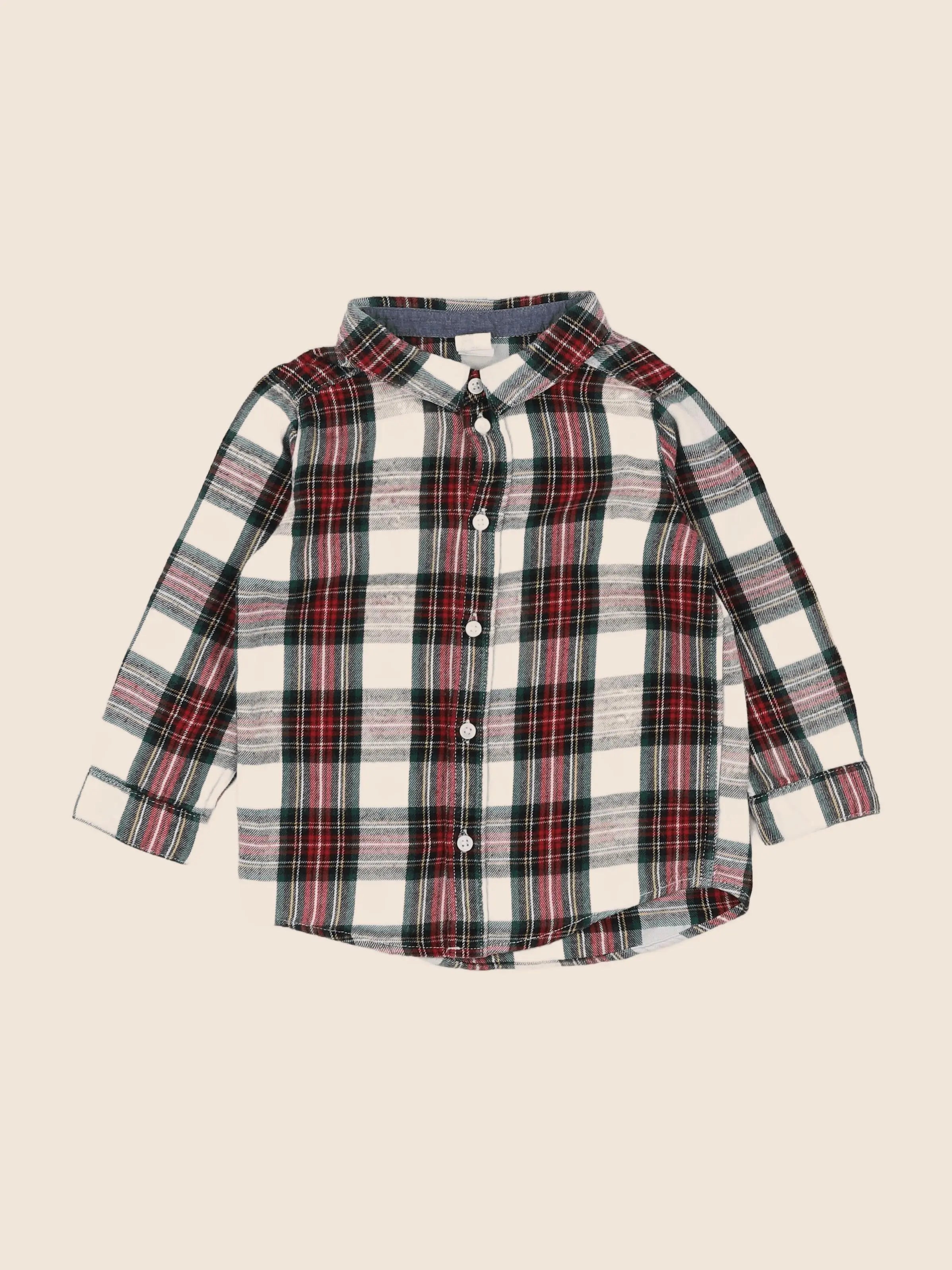 H&M - chemise rouge - 18 mois à 2 ans