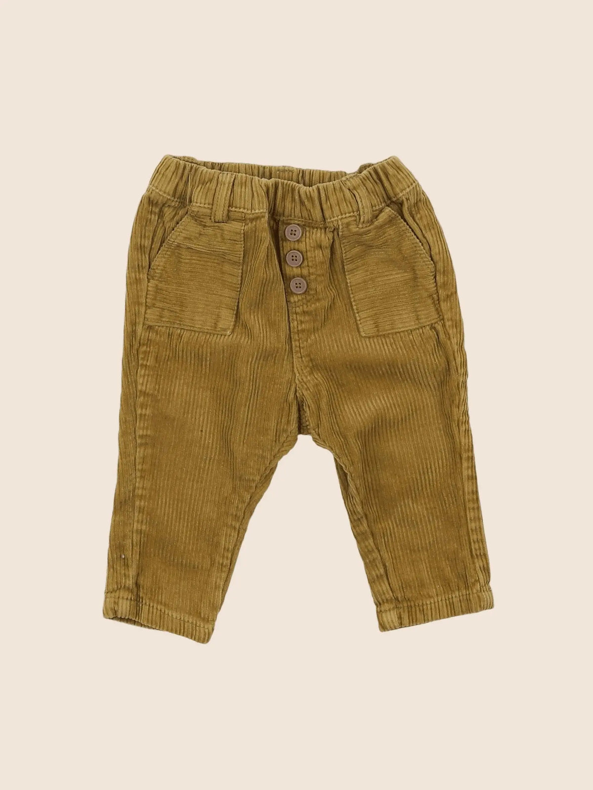 Vertbaudet - pantalon jaune - 6 mois