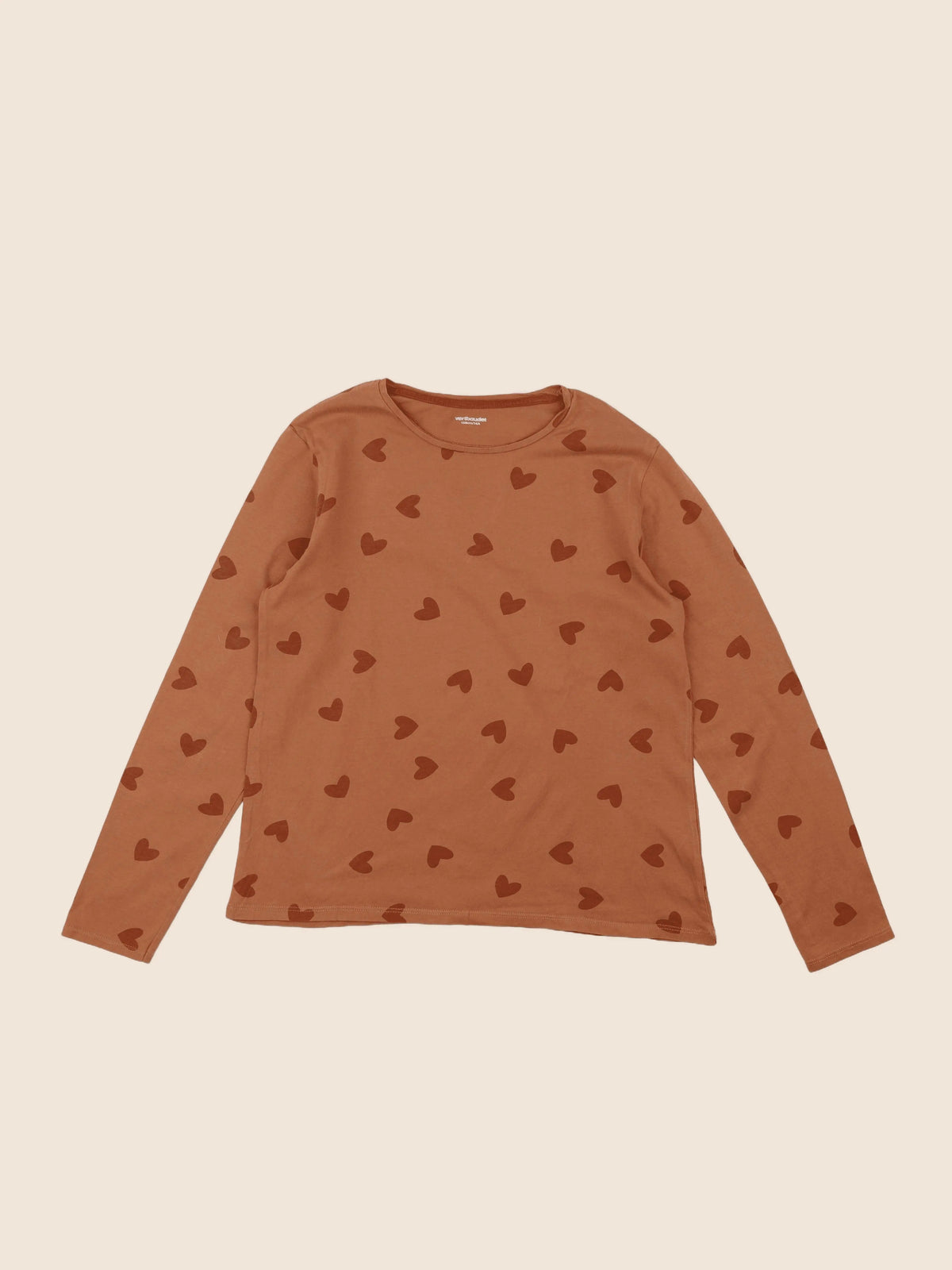 Vertbaudet - tee-shirt marron - 14 ans