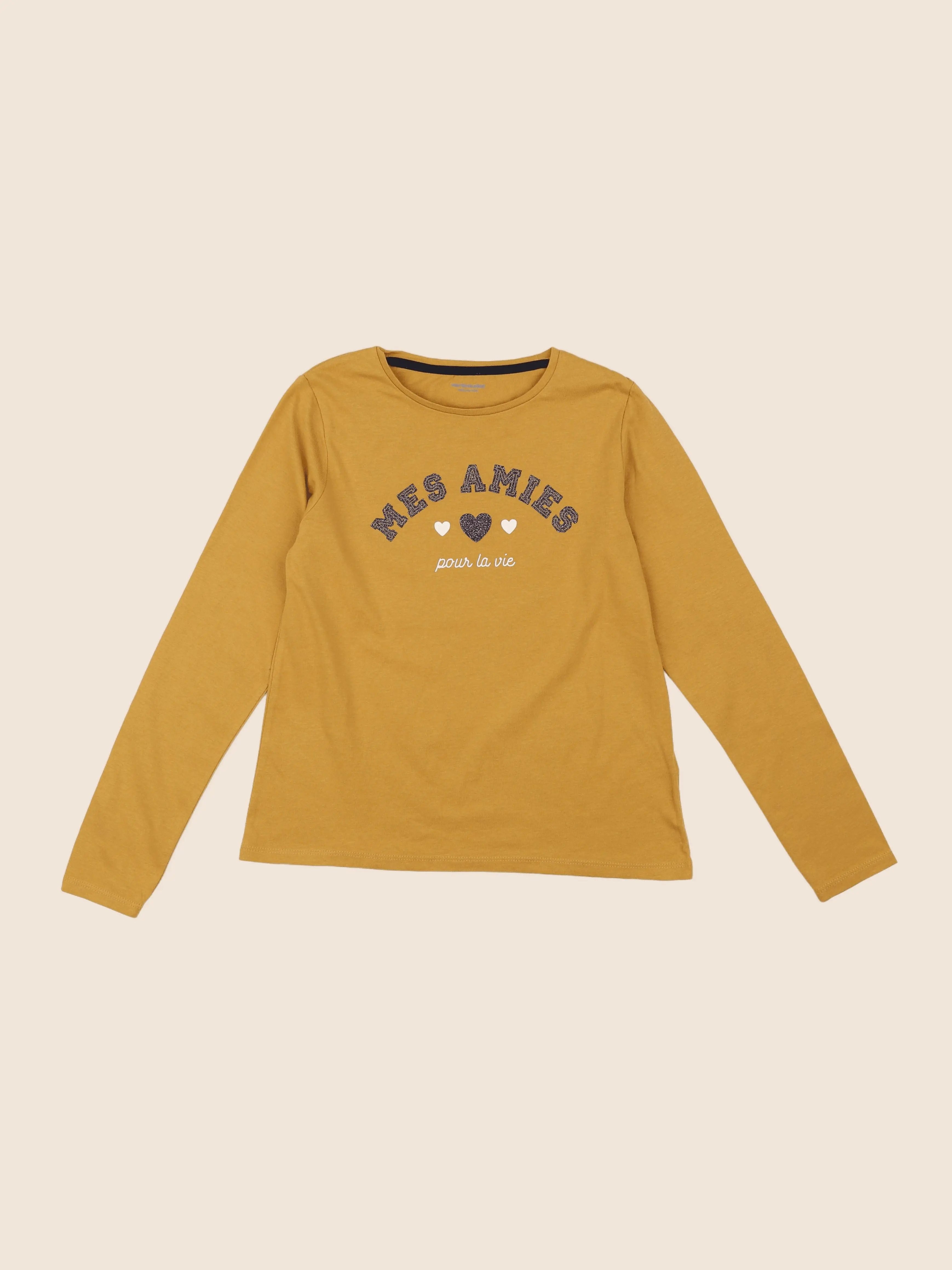 Vertbaudet - tee-shirt jaune - 10 ans