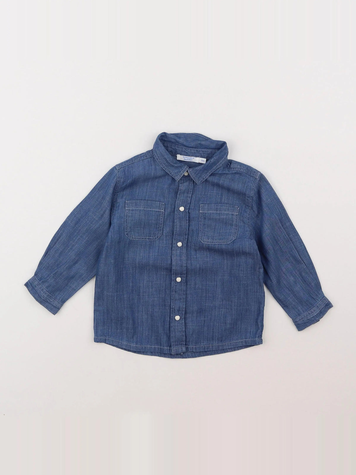 Boutchou - chemise bleu - 18 mois