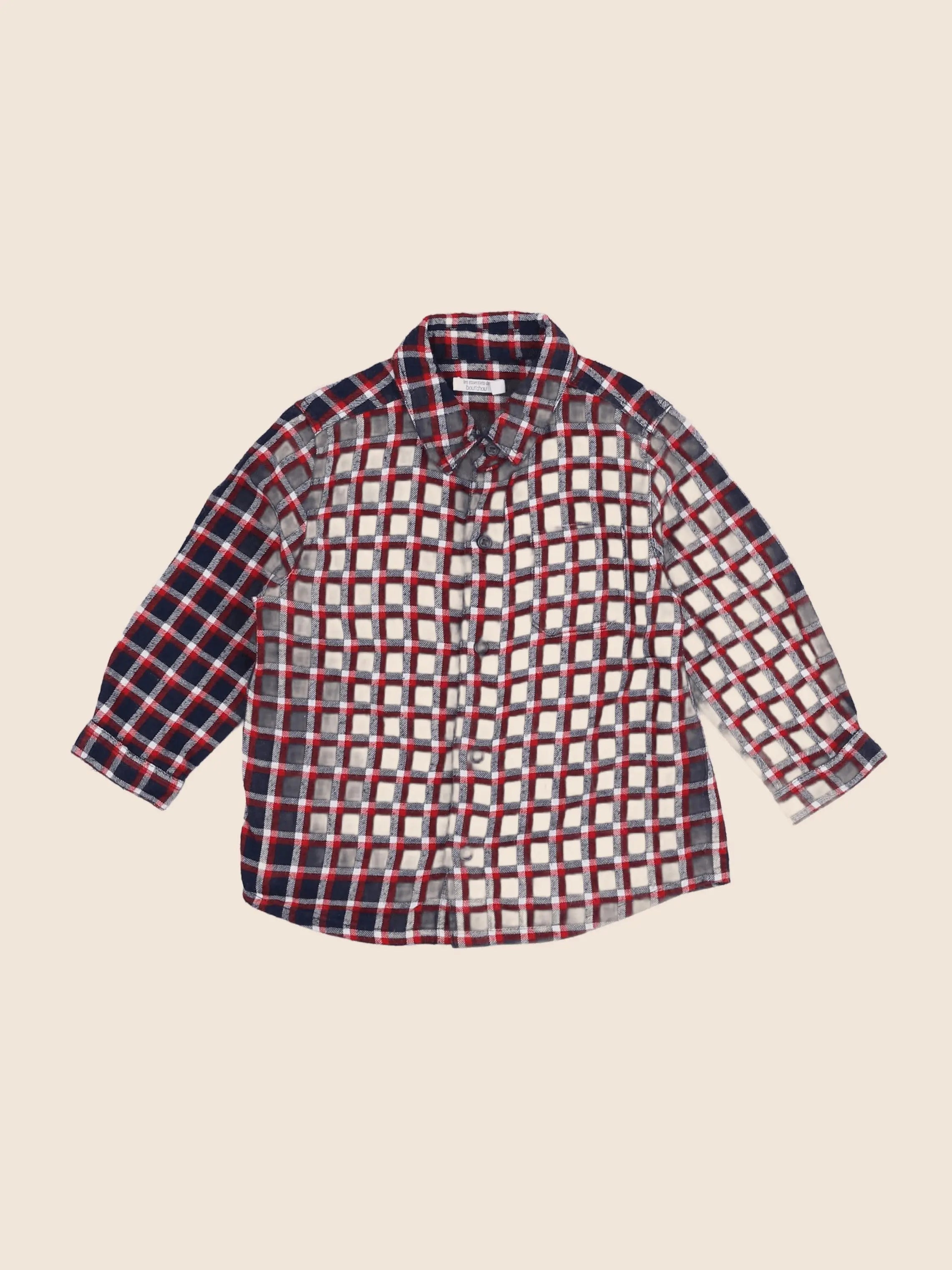 Boutchou - chemise bleu - 18 mois