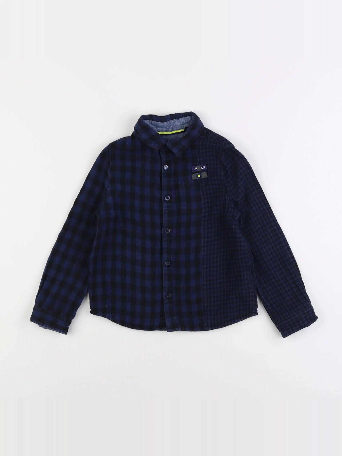 IKKS - chemise bleu, noir - 4 ans