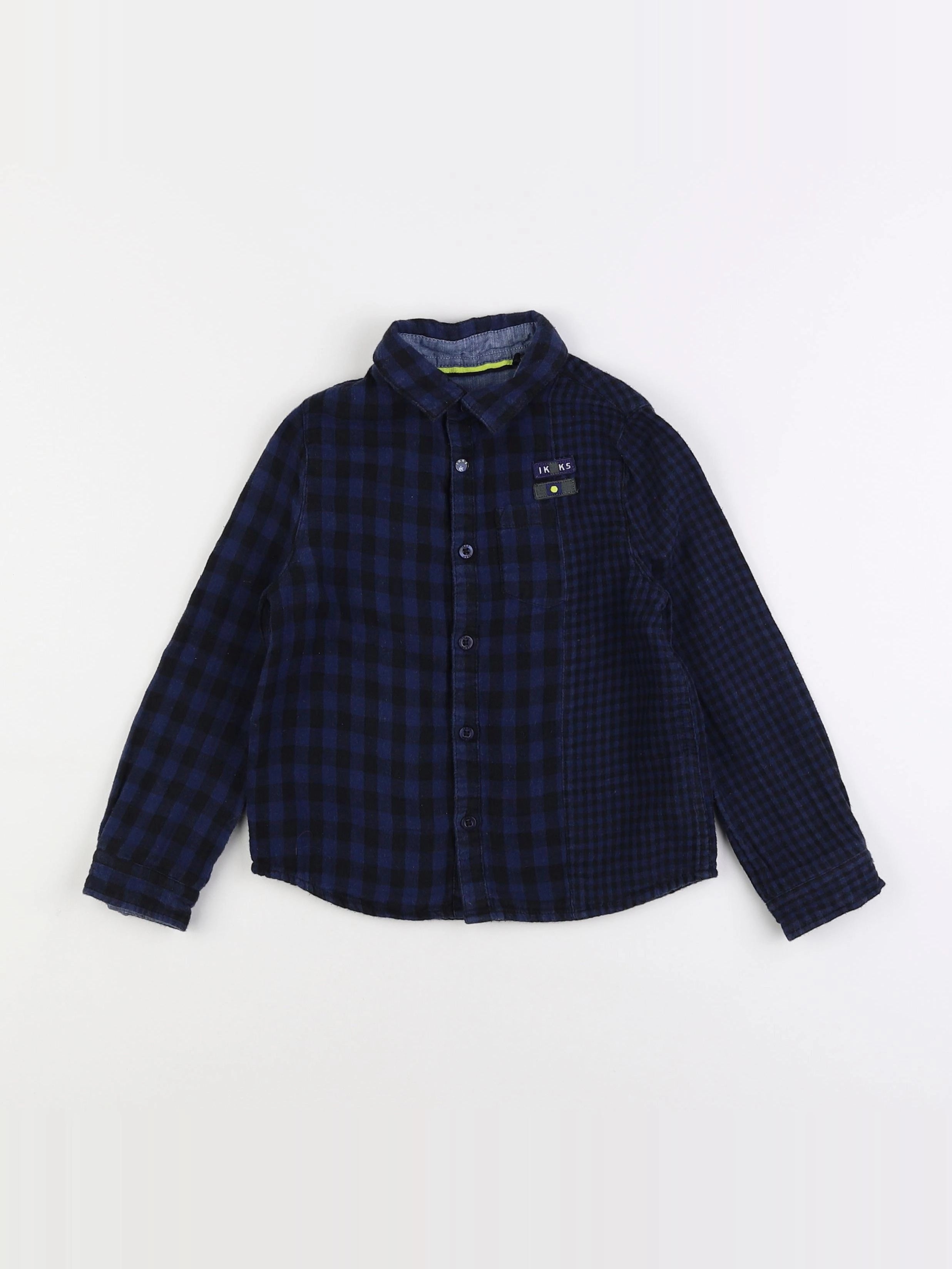 IKKS - chemise bleu, noir - 4 ans